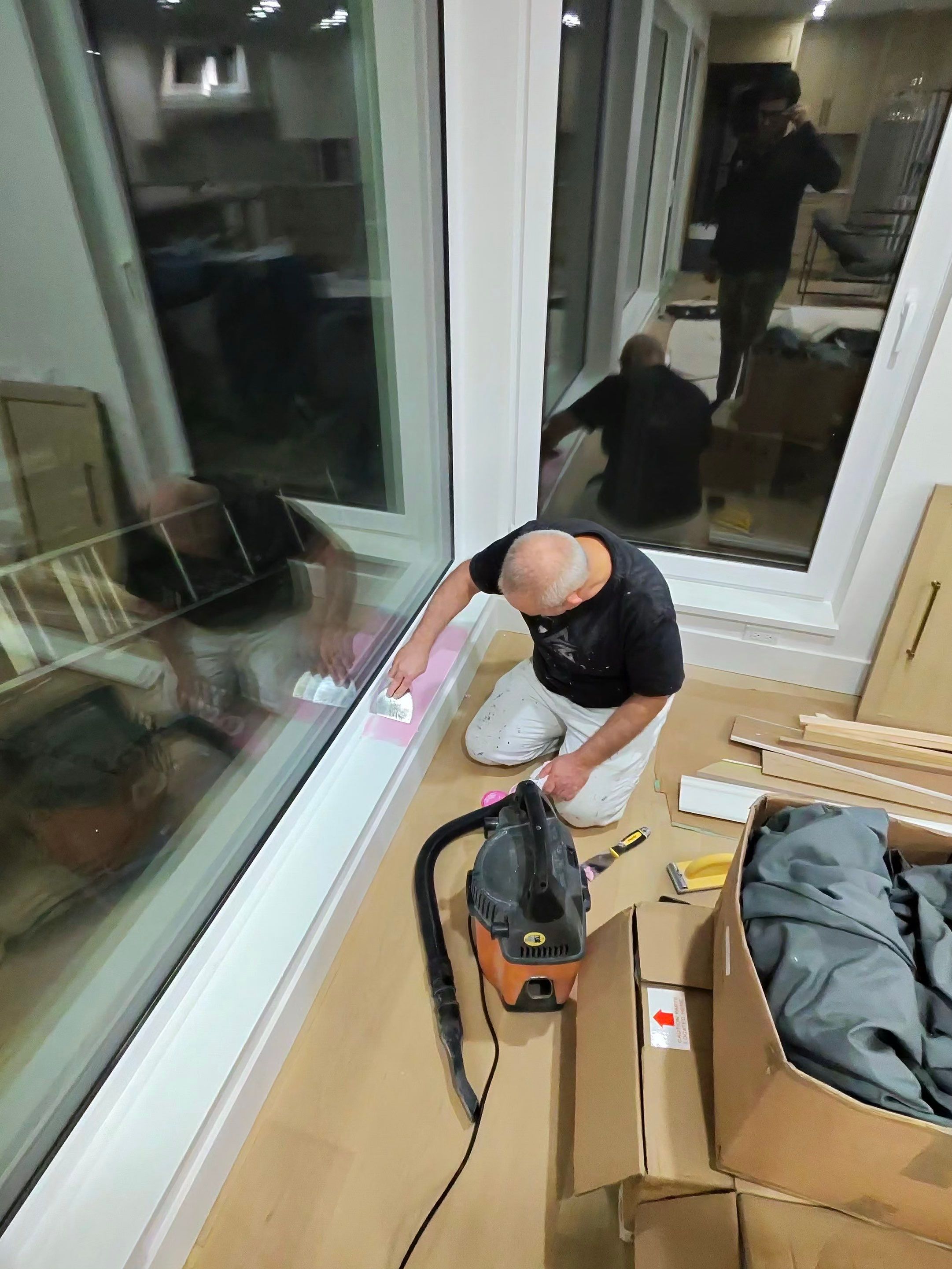 West Vancouver Custom Millwork: Heat Pump Trim & Window Finishing by YVR Construction Group