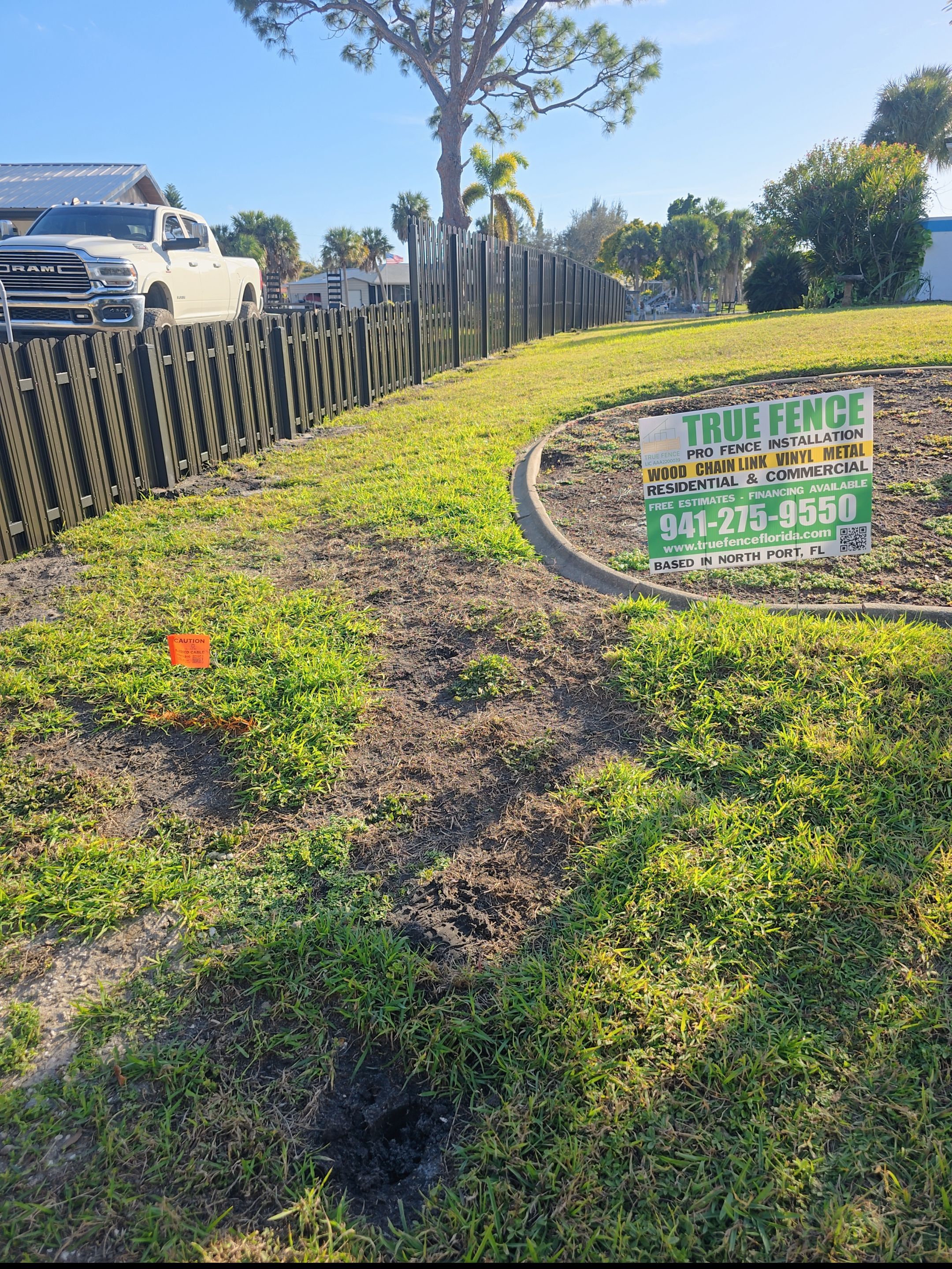 Bronze Metal Privacy Fence in Port Charlotte by True Fence LLC