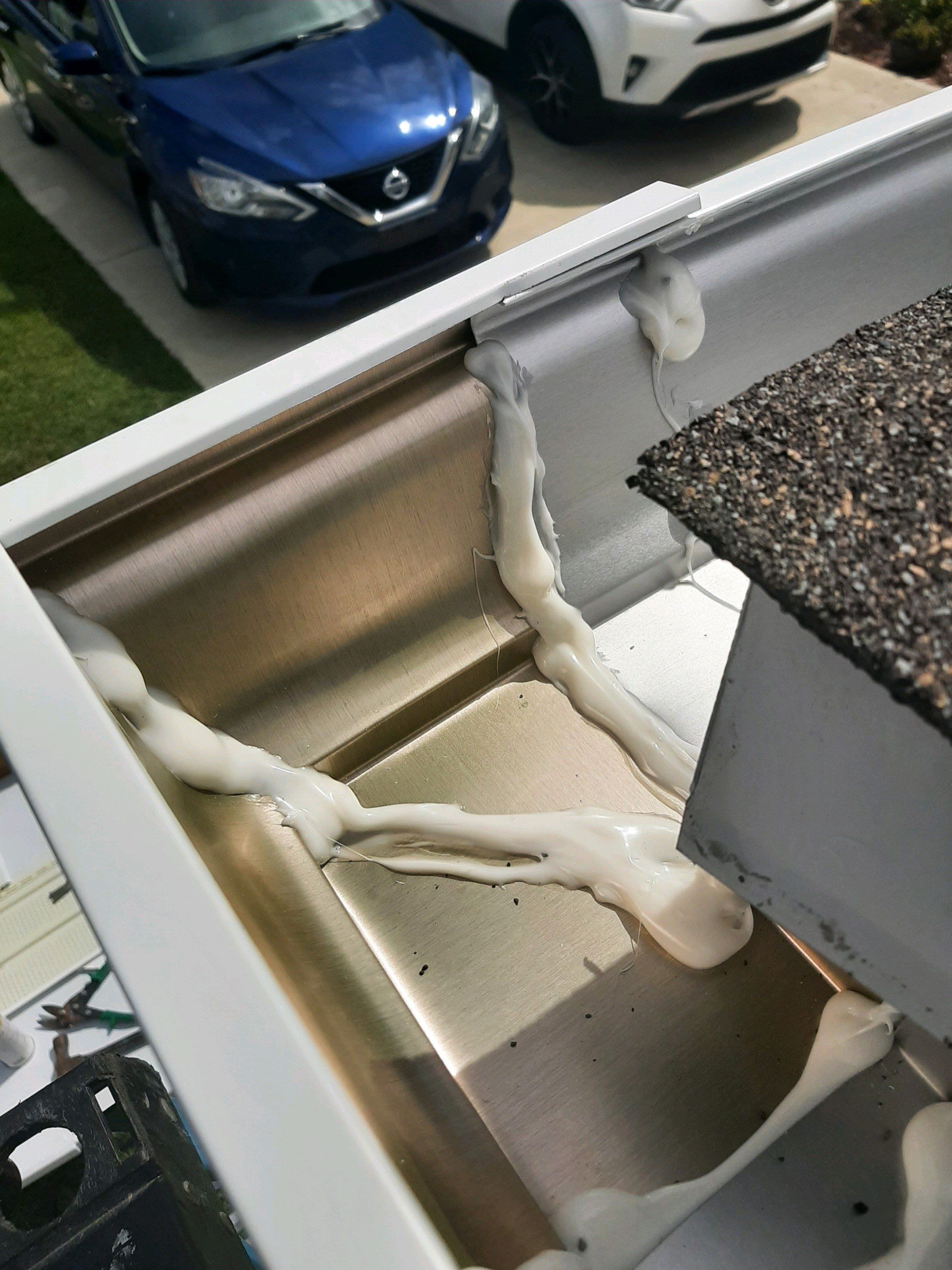 Gutter Installation using K-Style Seamless Gutters and Soffit and Fascia Replacement by Gutter Professors