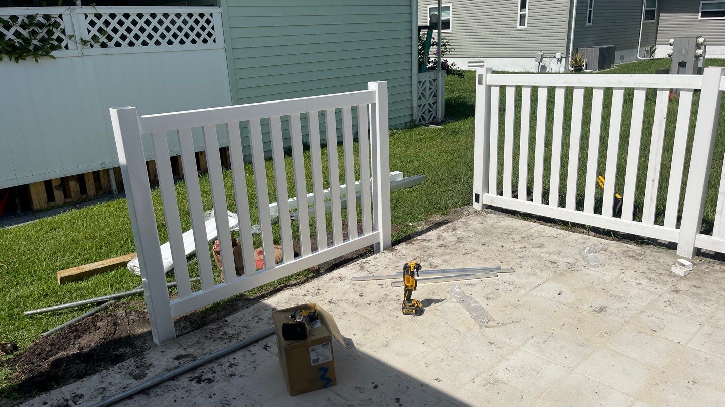 Palmetto, FL 4 ft. Tall White Vinyl Spaced Picket Fence by Asap fence and gates, LLC