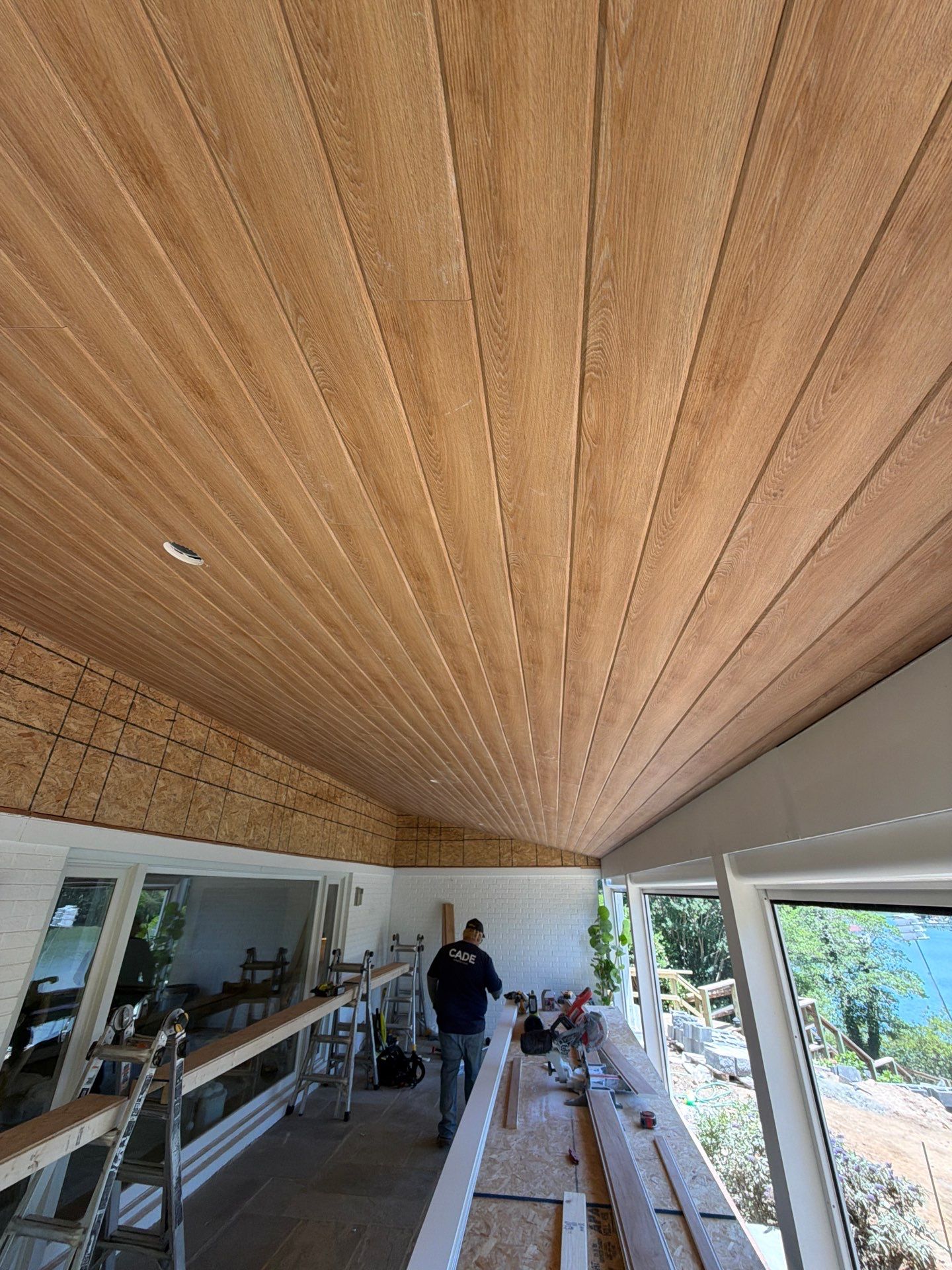 Custom Tongue and Groove Porch Ceiling in Irvington by Cade Construction