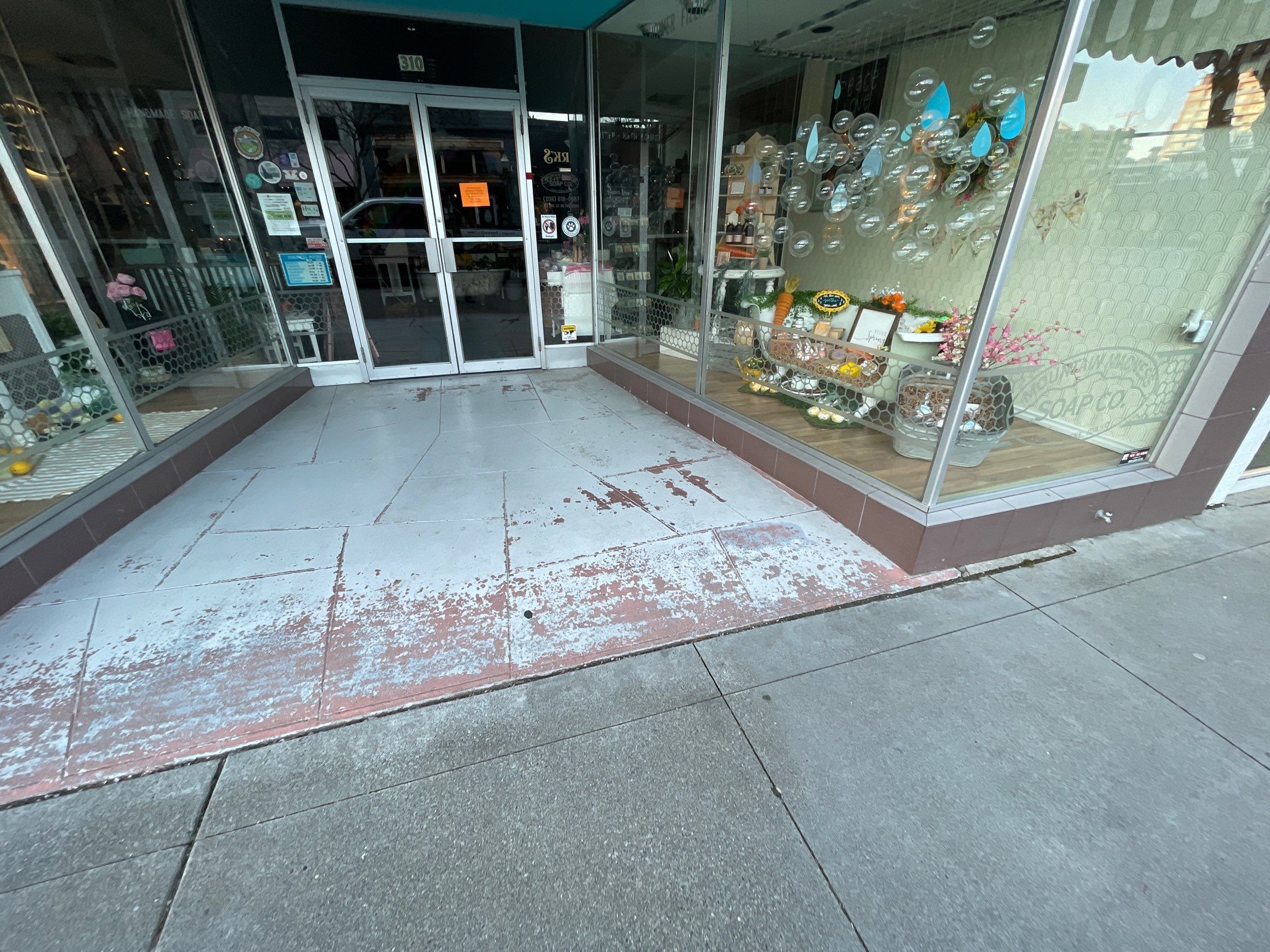 Commercial Floor Transformation using Slate Stone by Croc Coatings, LLC