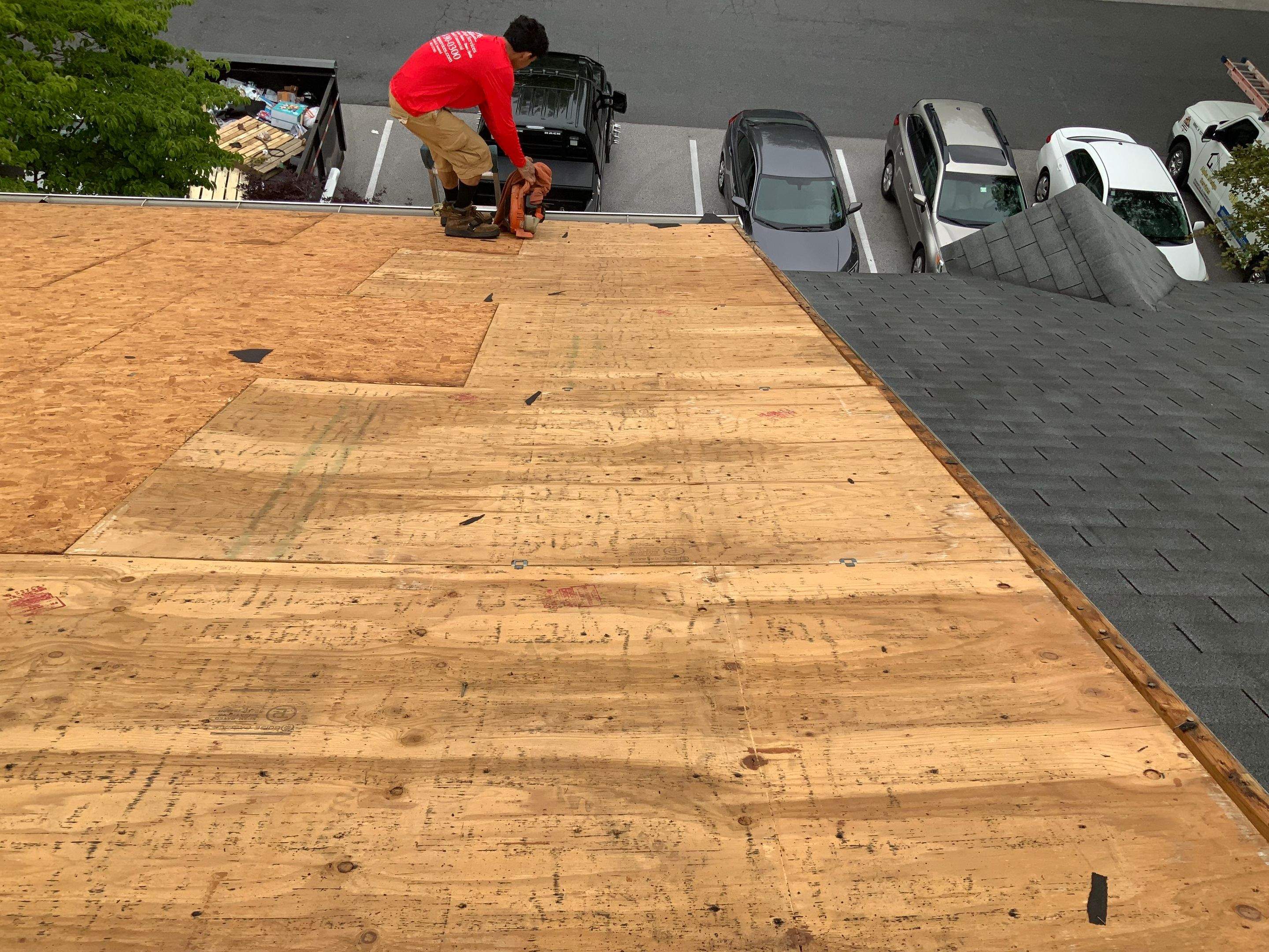 Residential Roofing Installation using XT-25 Color Moire Black by Alpha Design Services