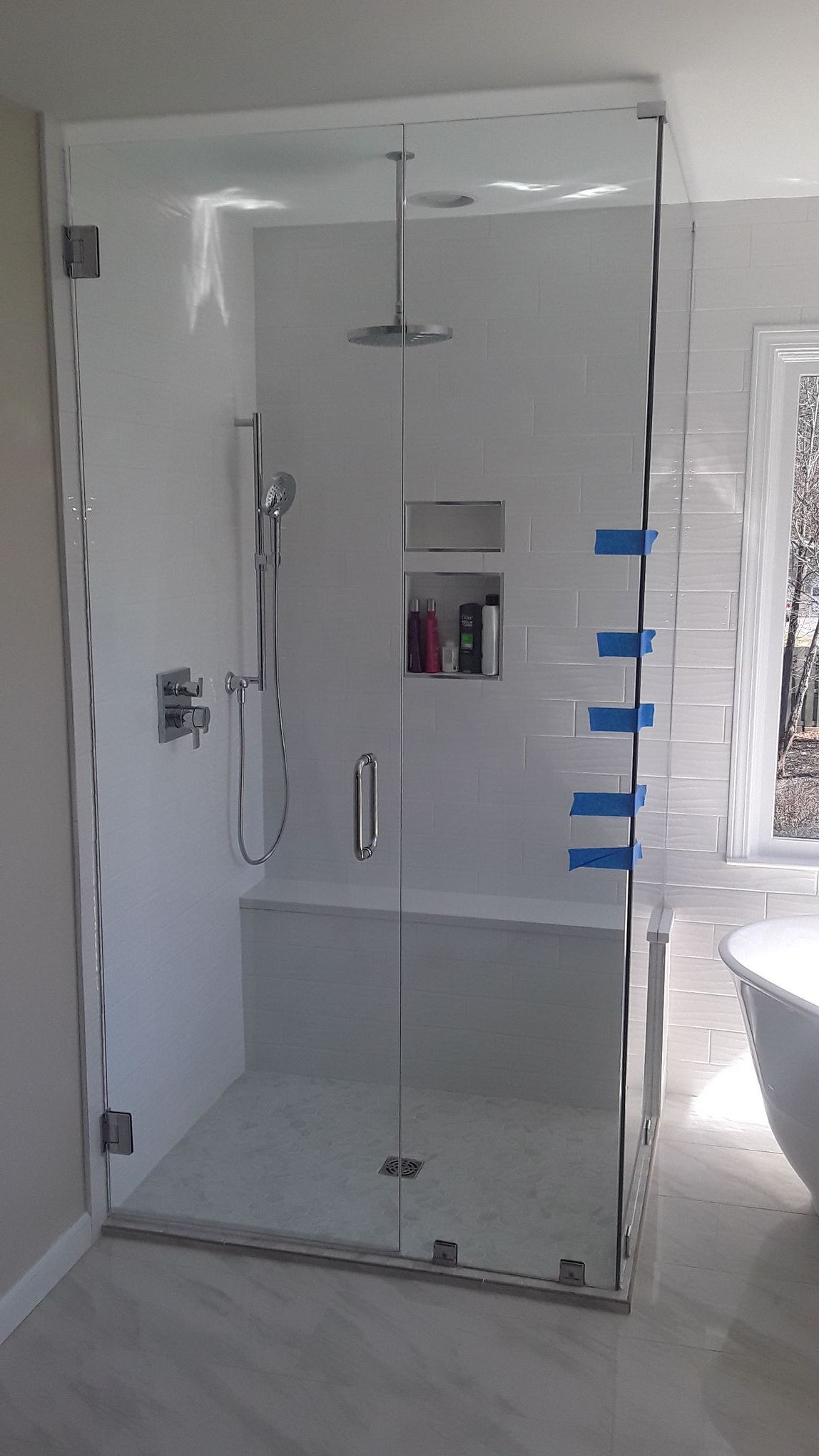 Modern Bathroom Remodel With Freestanding Tub In Marietta by Swift Home Renovations