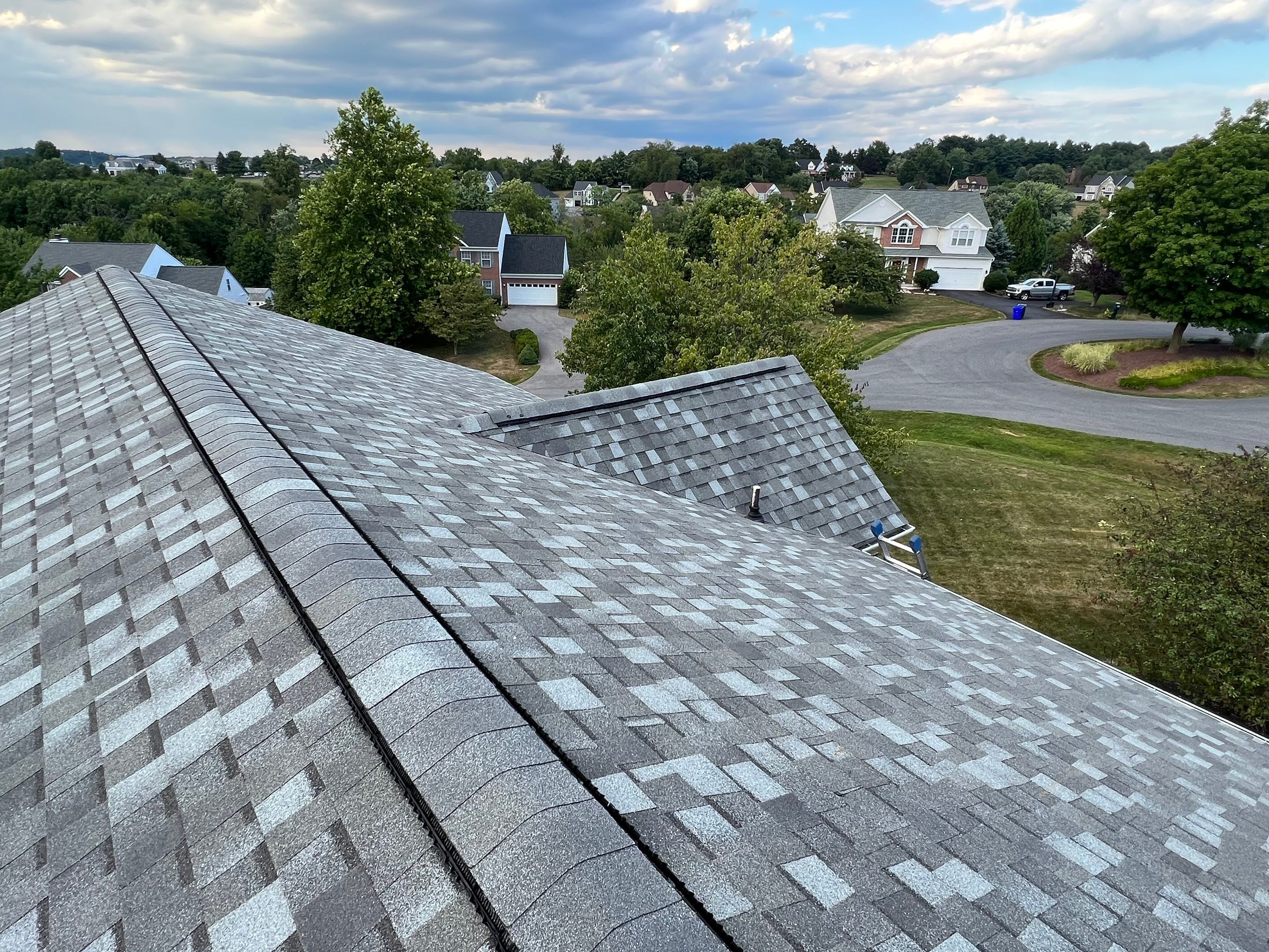Residential Roofing Installation using Atlas Pinnacle Pristine Coastal Granite Architectural Shingles by Frederick Roof Repair