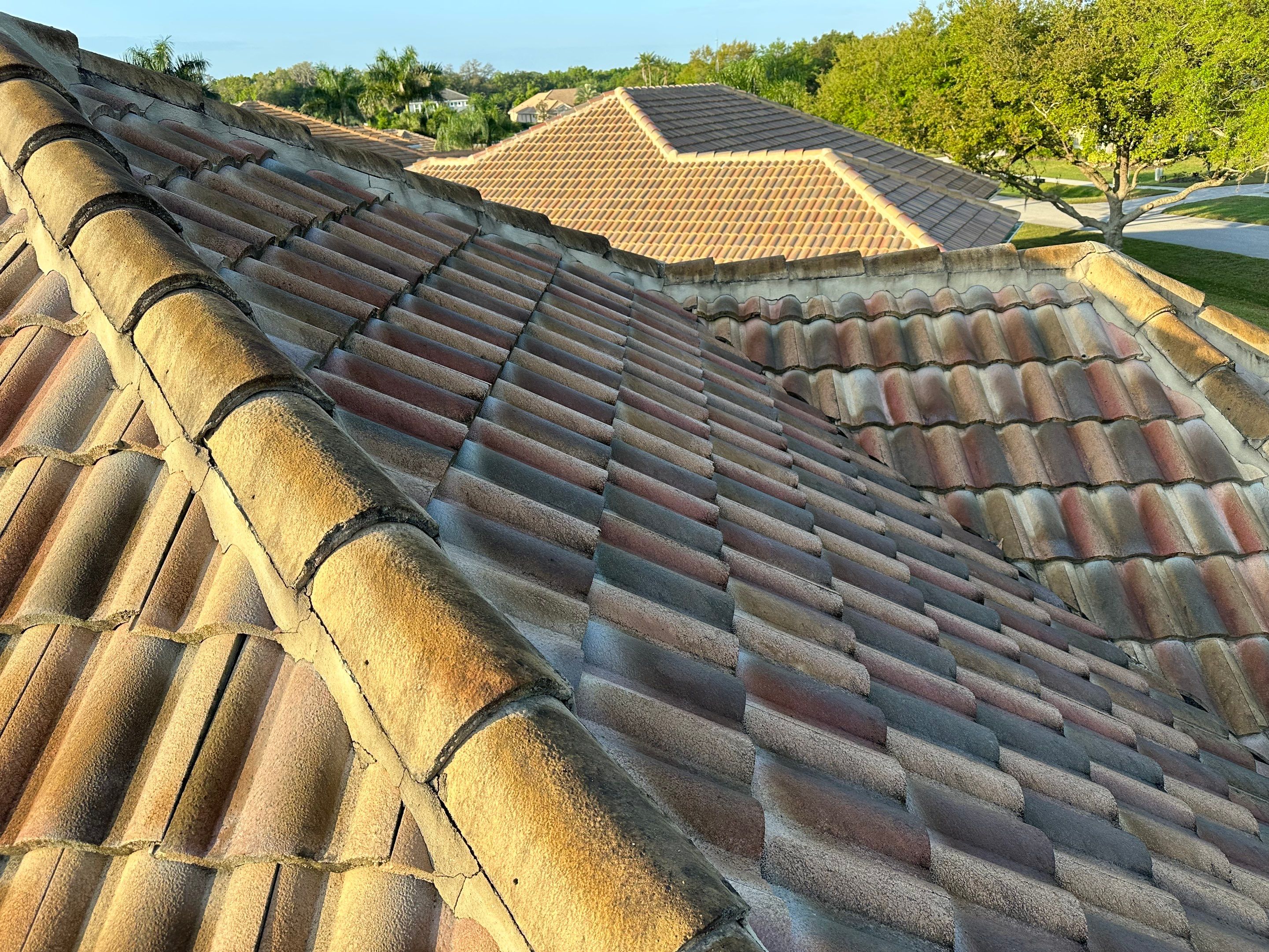 Concrete Tile Roof Cleaning in Winding River Community, Bradenton, FL | Sunshine AquaWash by Sunshine AquaWash
