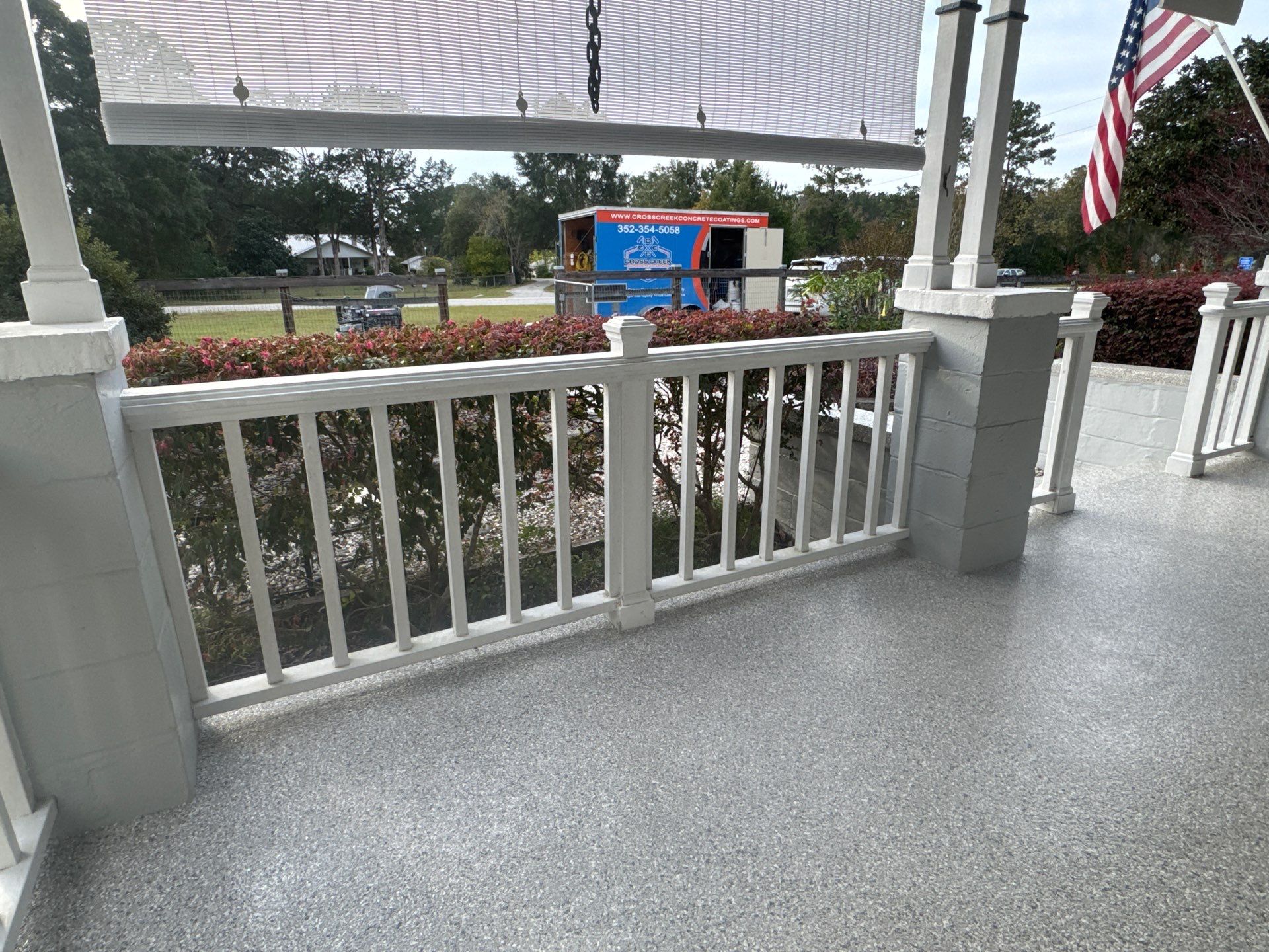 Front Porch in Newberry, Fl in Mount Everest by Cross Creek Concrete Coatings