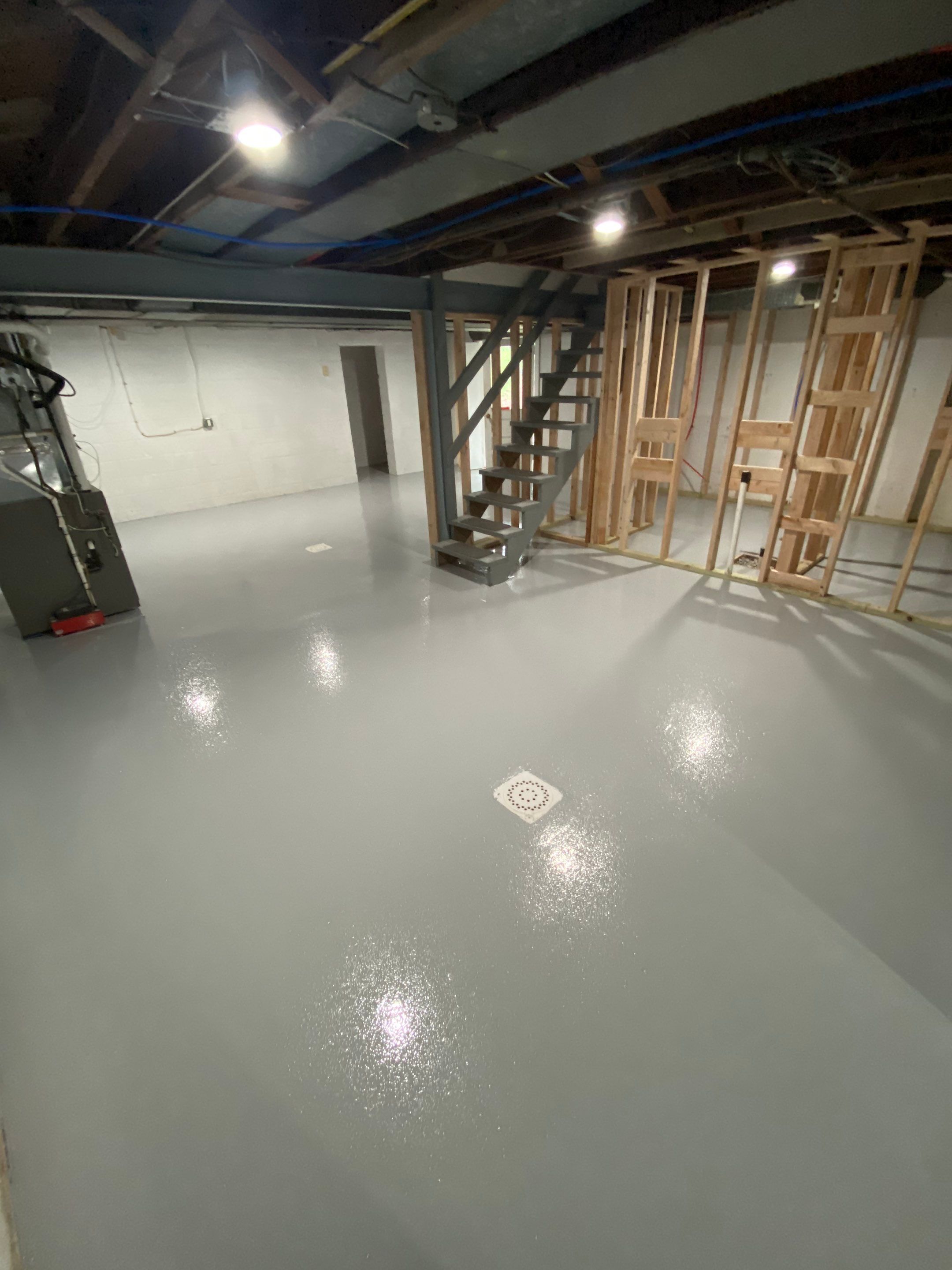 Basement + Garage Project in Pittsburgh by Floors in a Day, Inc