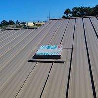 24ga 1.5" Mechanical Seam Buckskin  by Total Roofing System The Metal Roof Experts