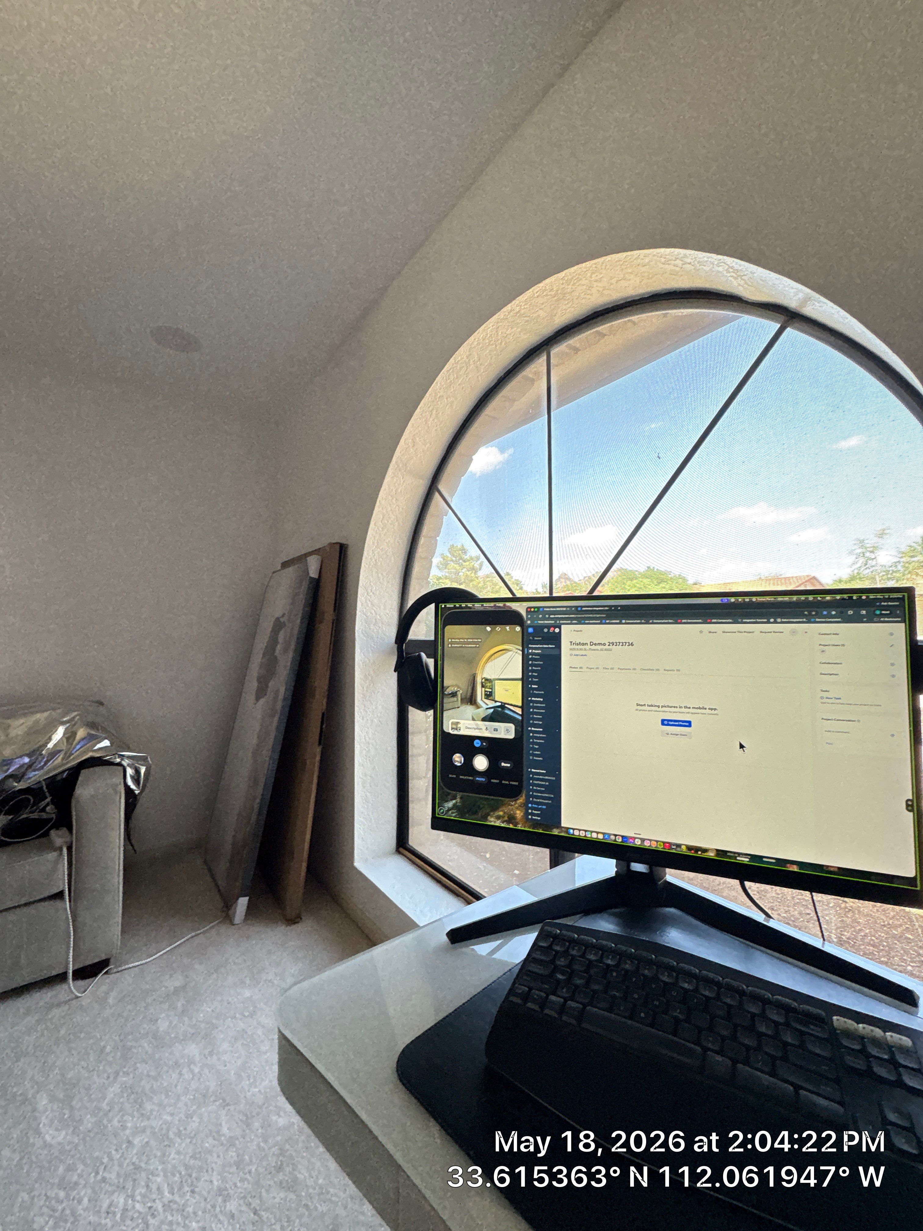 Modern AV Update and Home Office Installation in Phoenix by CompanyCam Sales Demo