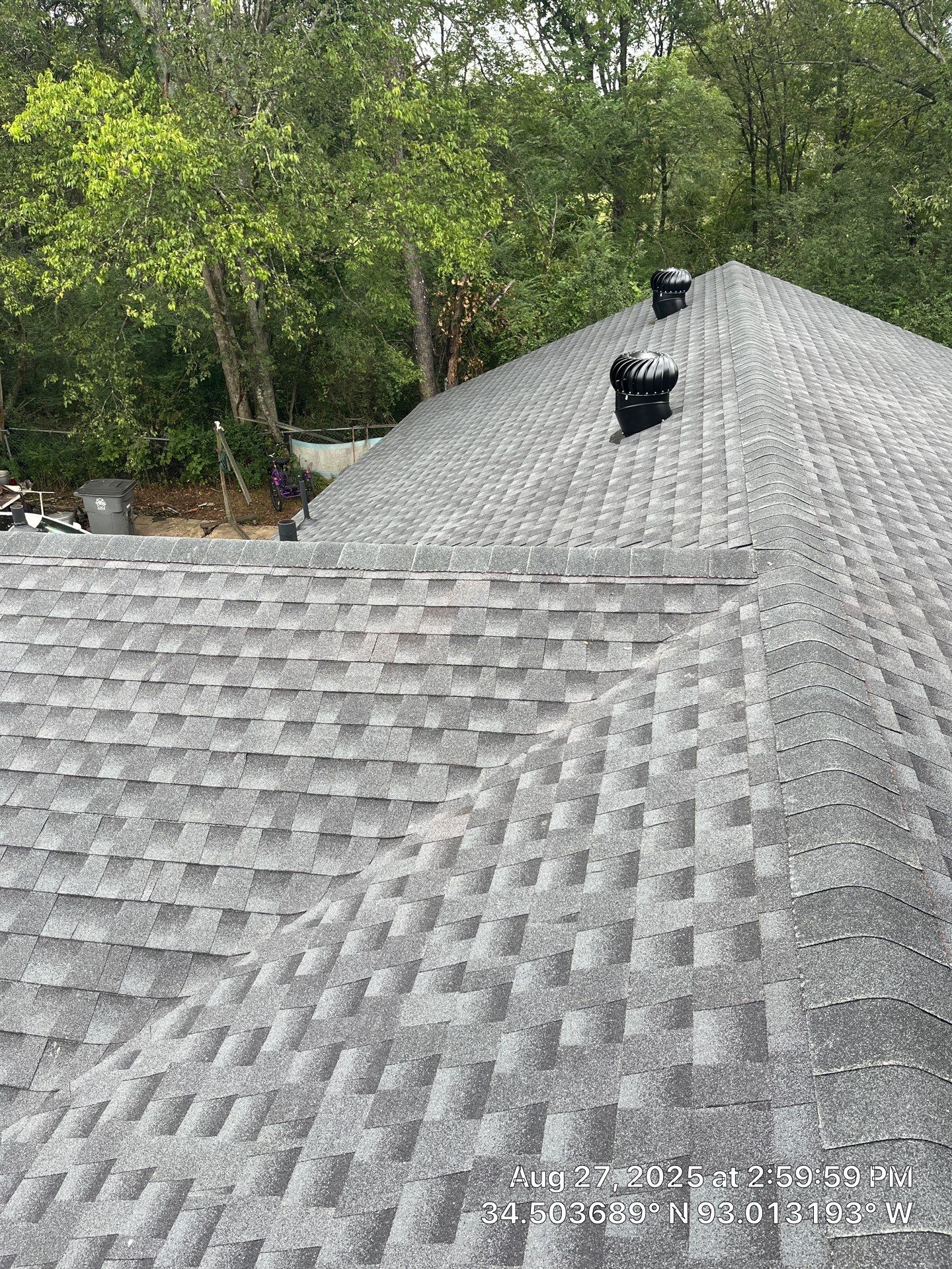 GAF Timberline HDZ Roof Replacement on Brick Home in Hot Springs by Temple Roofing and Exteriors