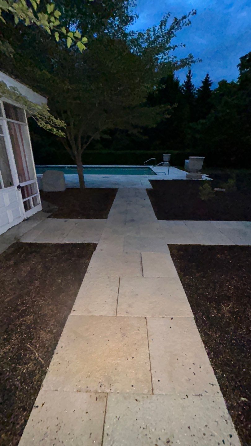 Brick paver clean, sand and seal.  using Algaecide, soft wash soap by Northern Power Washing LLC.