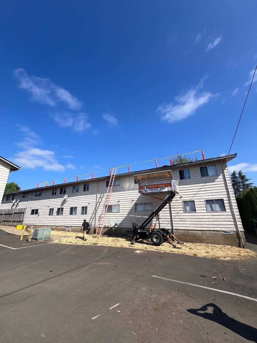 Commercial Flat Roof Installation using GAF 60Mil TPO  by Orezona Building & Roofing Company, Inc.