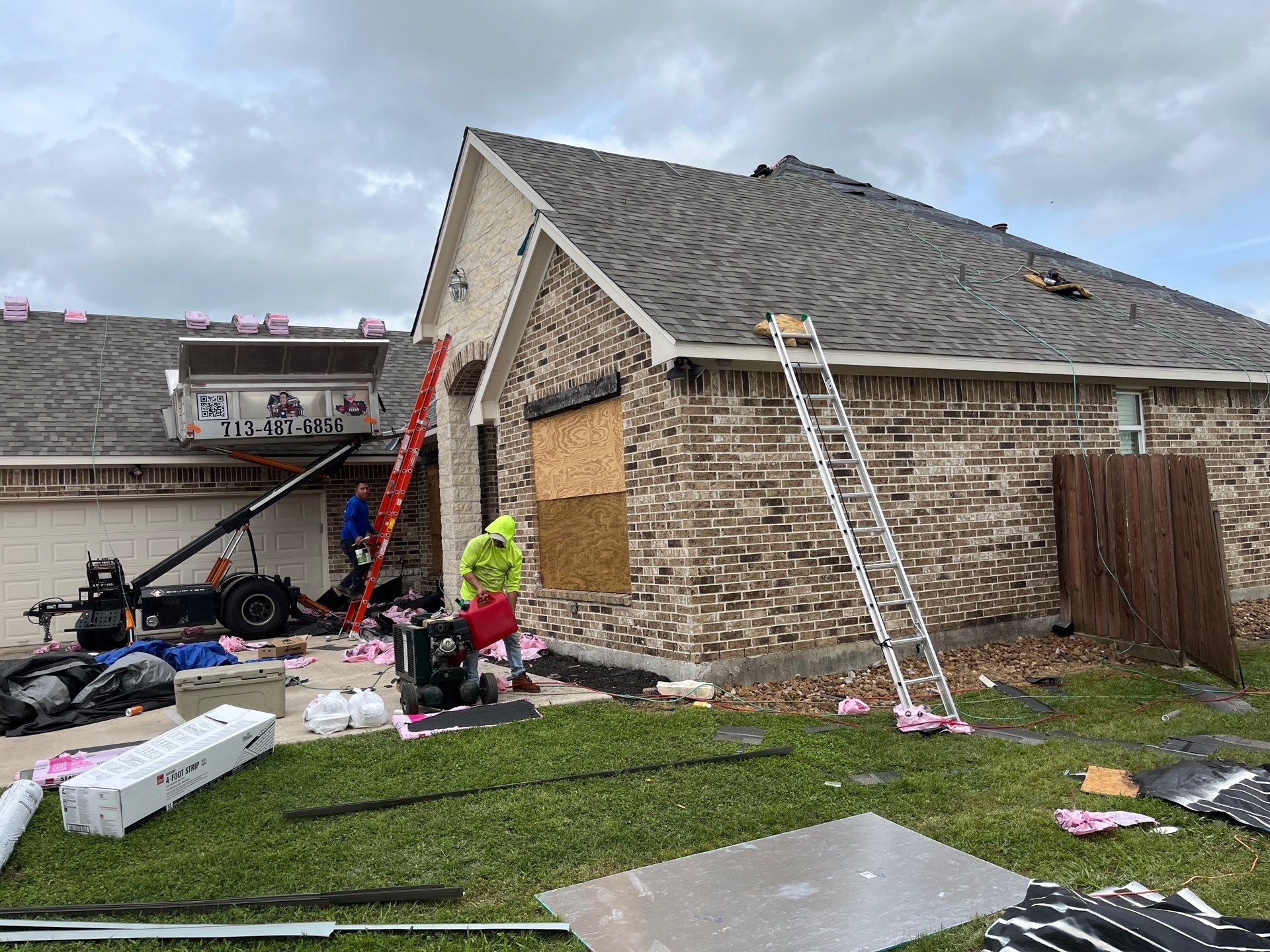 Hail Damage using Owen's Corning Duration (Lifetime) Shingles by Roof Repair Company