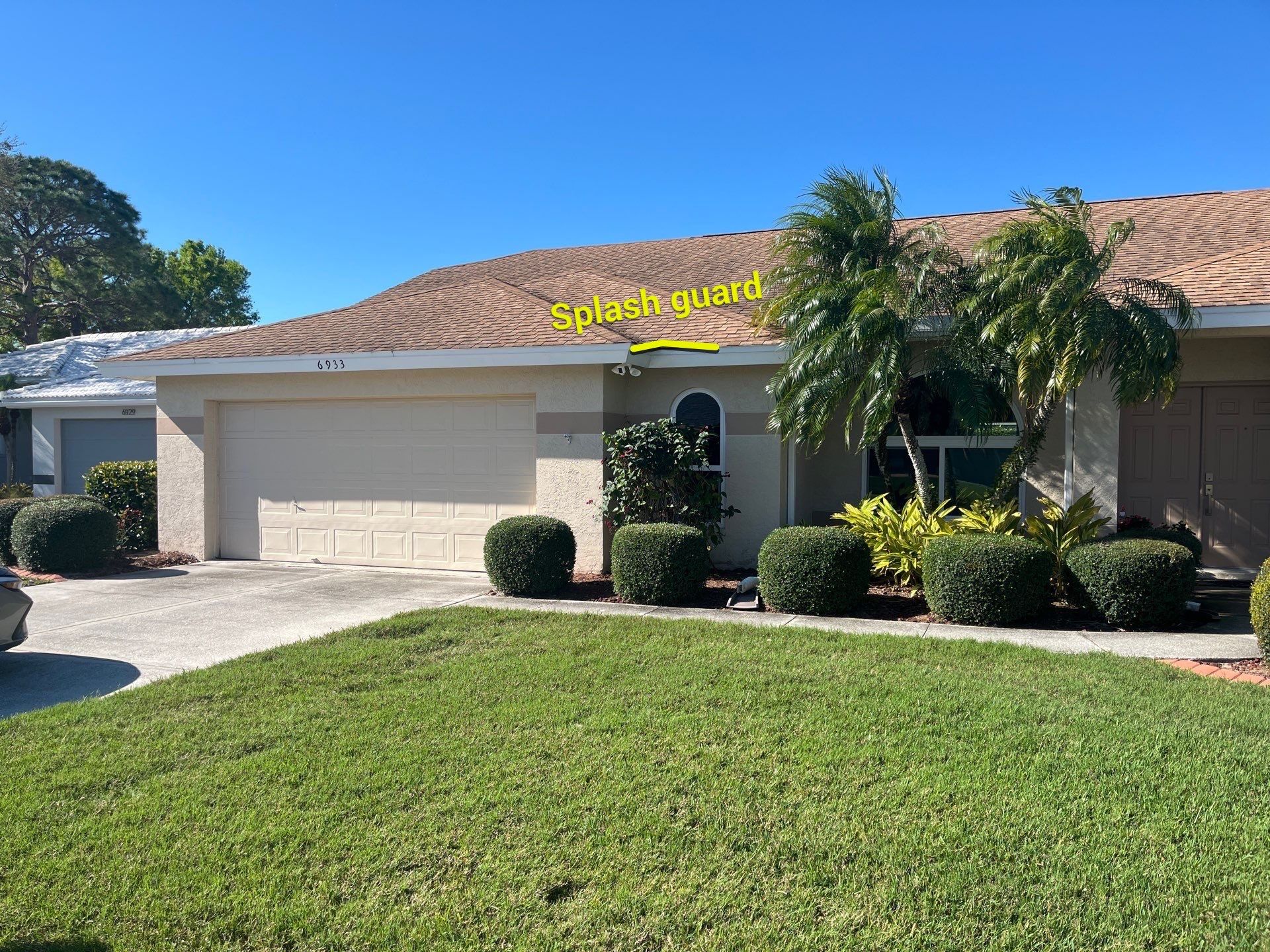 White Seamless Gutters using 6 Inch Seamless Gutters in Sarasota FL by Gutter Professors