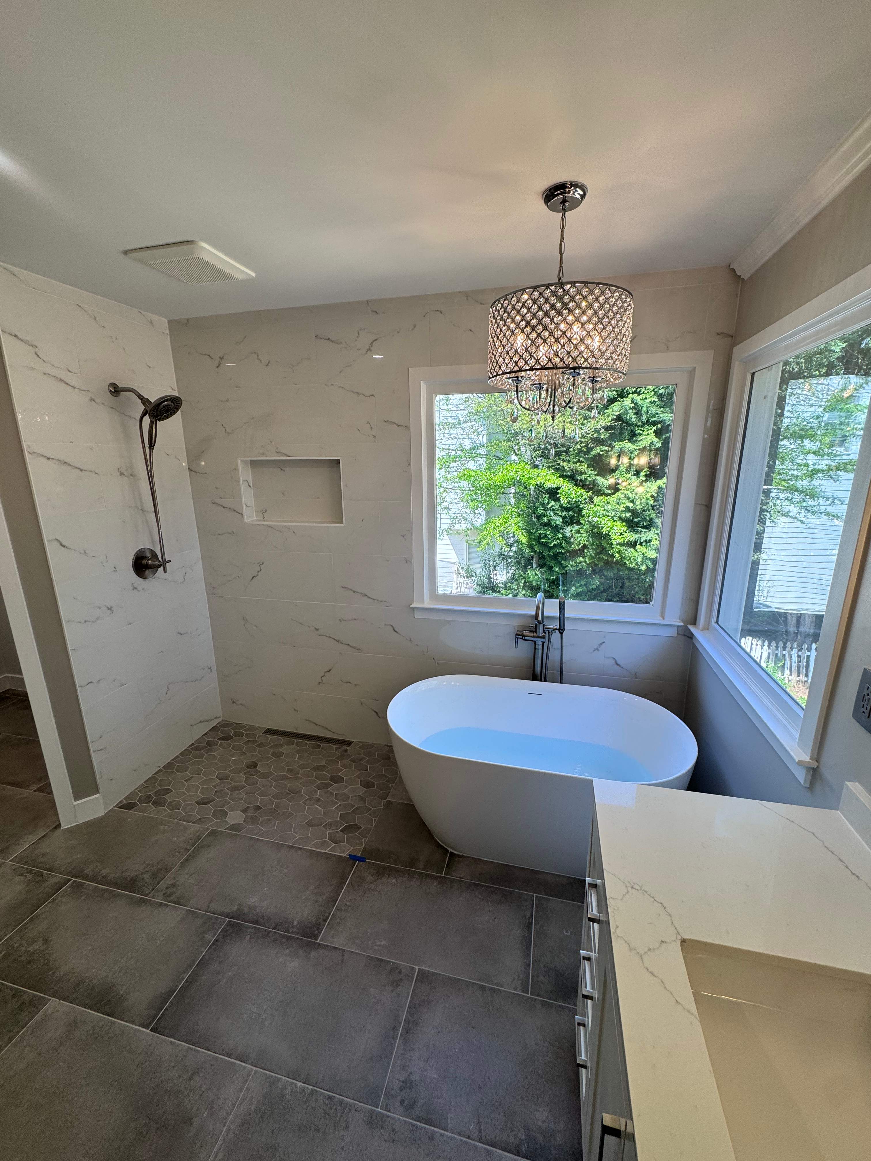 Master bathroom renovation by Prudencio