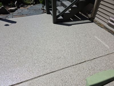 Patio Transformation using Pebble Beach