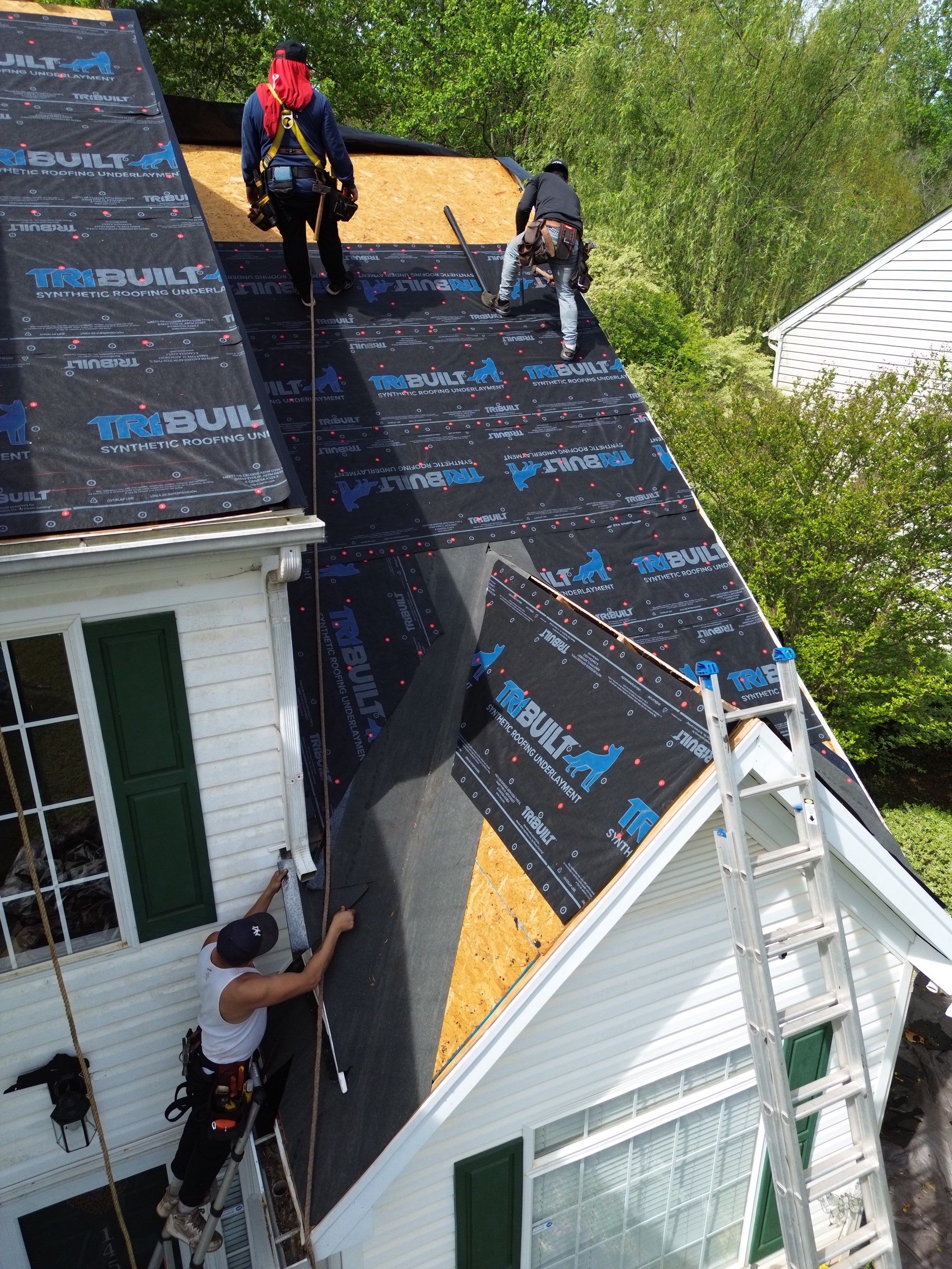 Roof and gutter replacement by hail and wind damage by Just Brilliant Restoration JBR