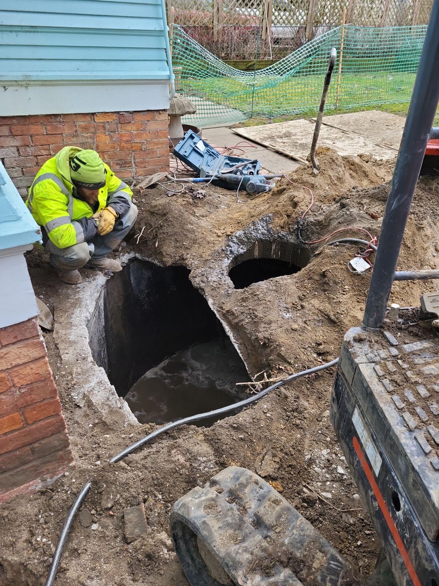 Exterior Basement Waterproofing & Combo Sump Backup System by Toledo Basement Repair