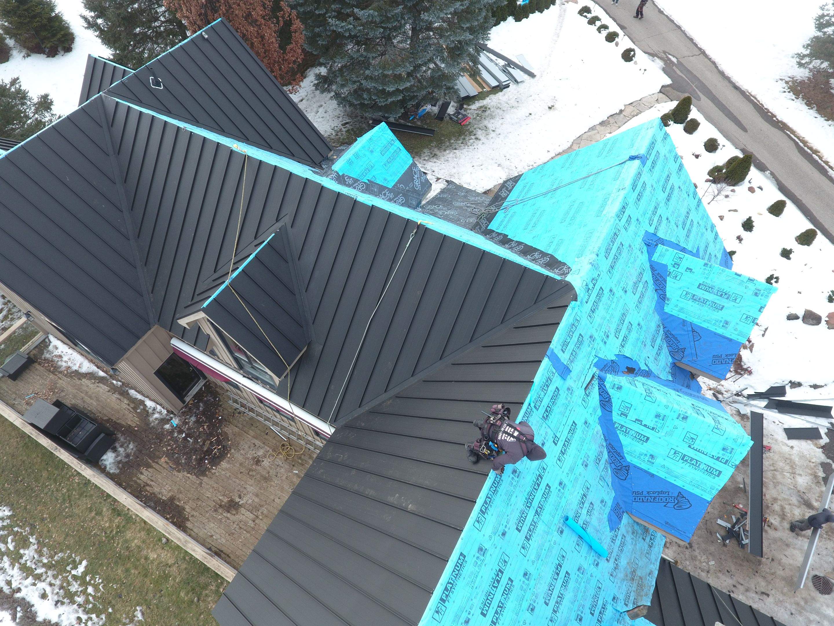 Residential Roofing Installation using 24 Ga Standing Seam Metal by Jay Carter Roofing & Sheet Metal