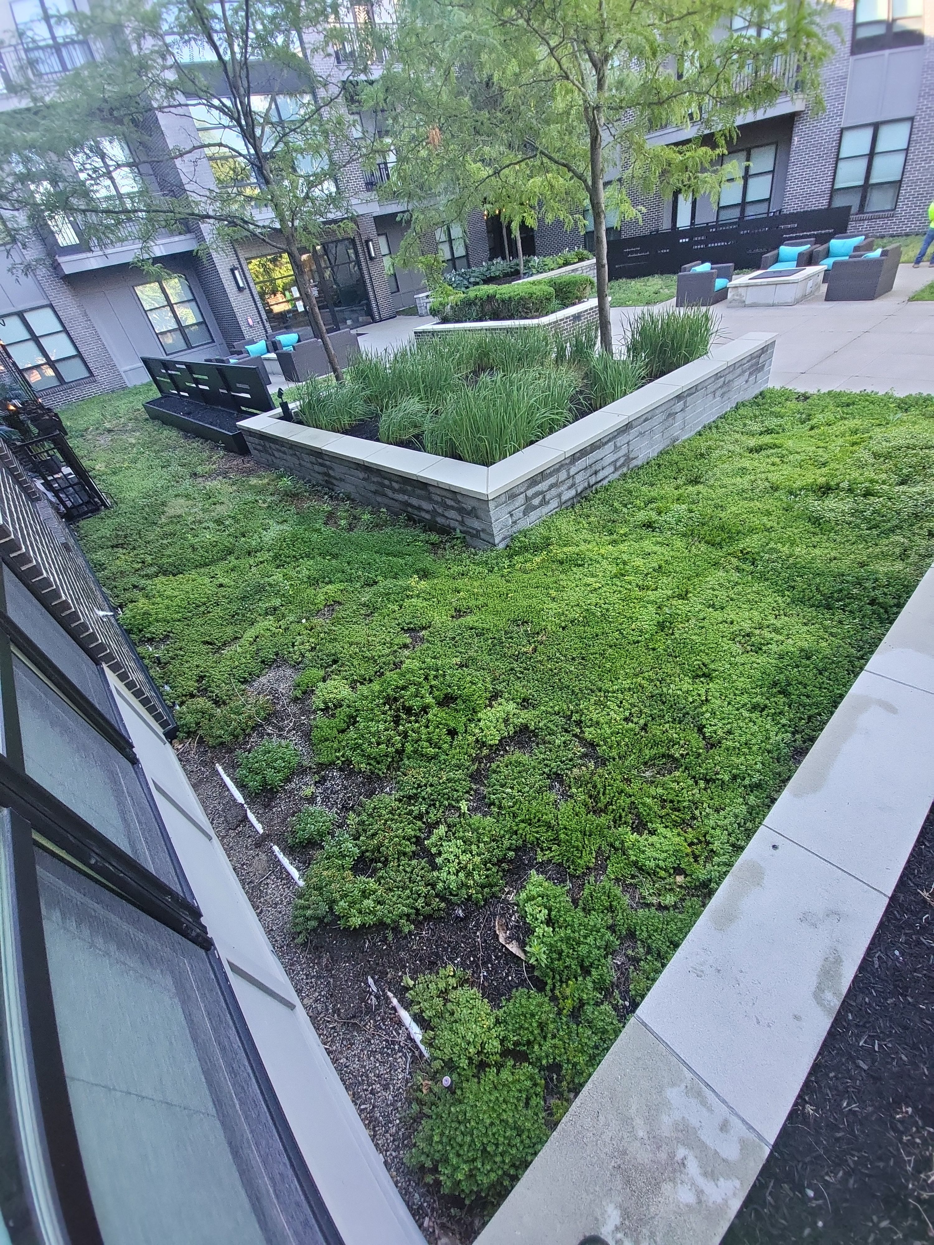 Above Garage Courtyard Synthetic Lawn @ The Broadview by Southwest Greens Midwest
