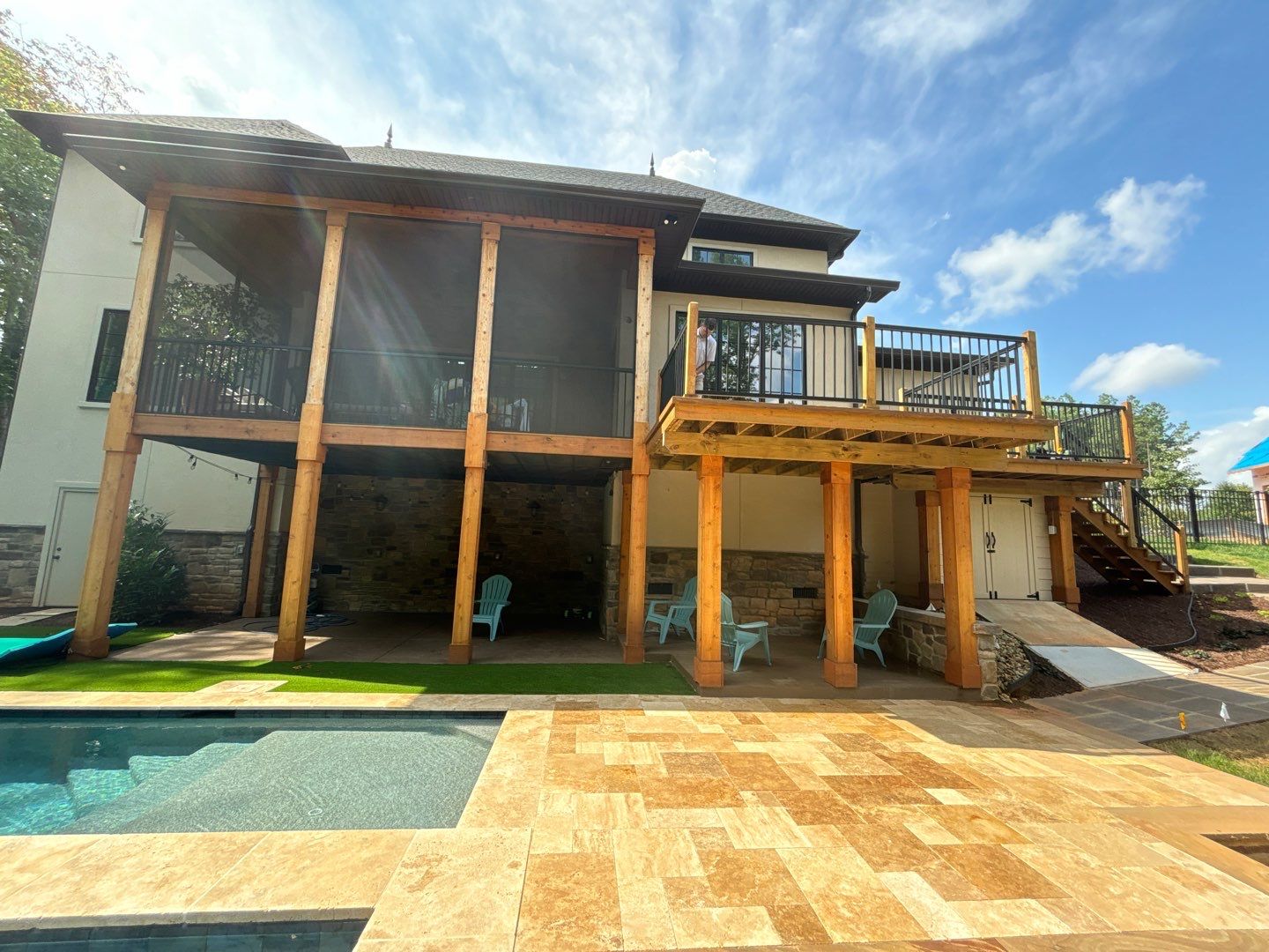 Weathered Deck using Wood Sealant and Wood Stain by DuraSeal