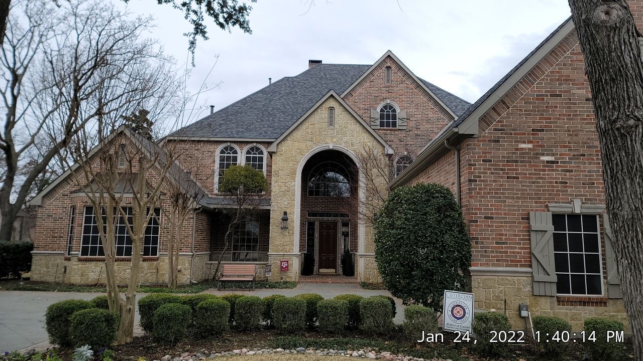 Insurance Claim Roof and Gutters using Owens Corning - Duration- Estate Gray -New Gutters - Exterior paint by Tex-Line Roofing
