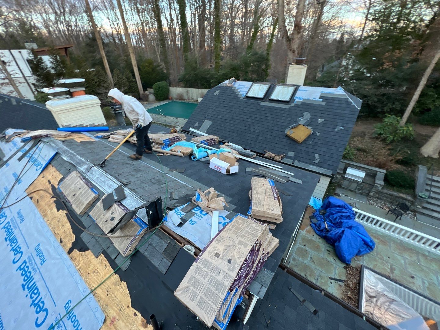 McLean: Certainteed Landmark Pro Designer Shingles in Max Def Charcoal Black by RM Banning, Inc.