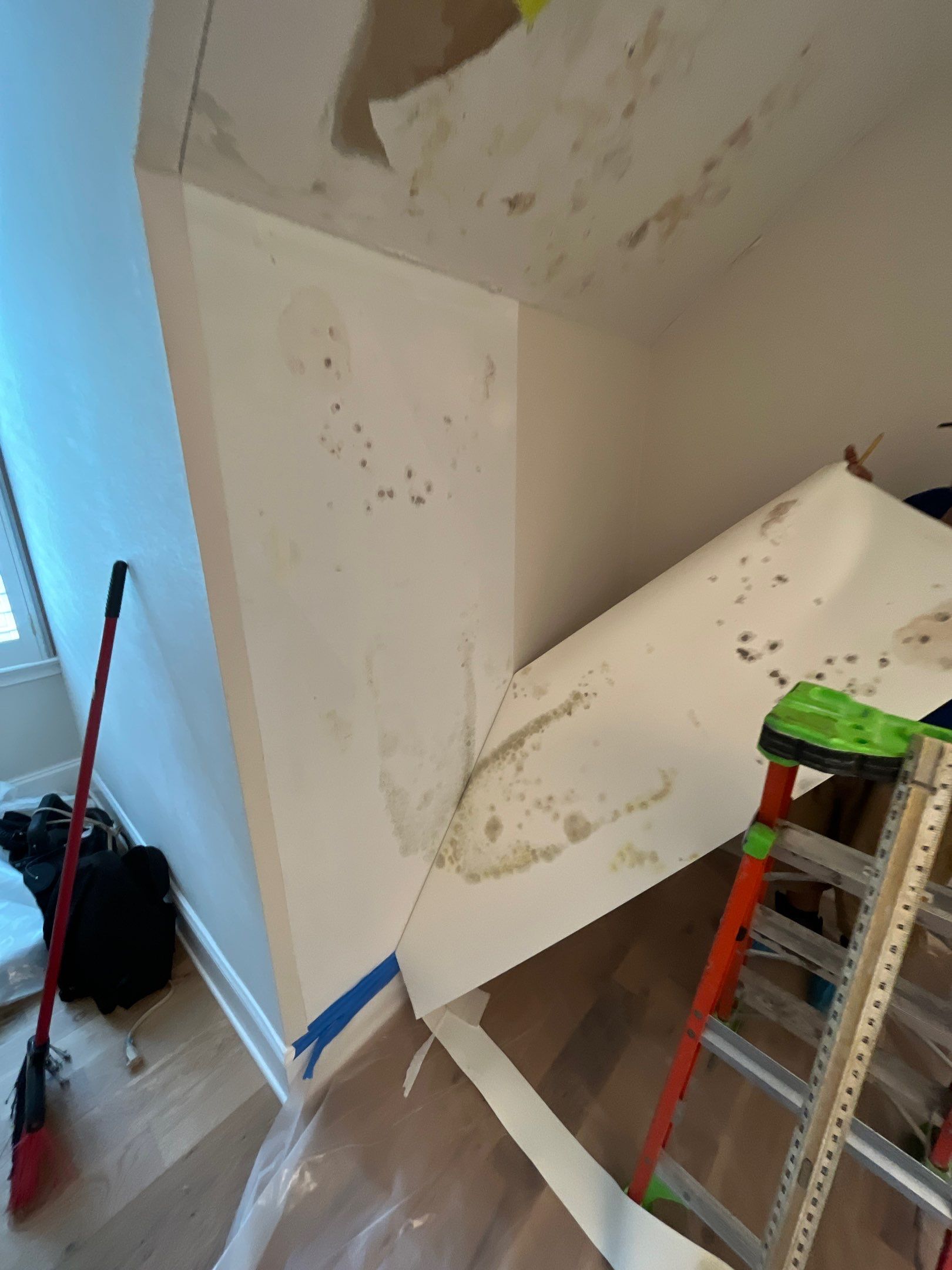 Bedroom mold remediation & Interior restoration by EAS Environmental, LLC.