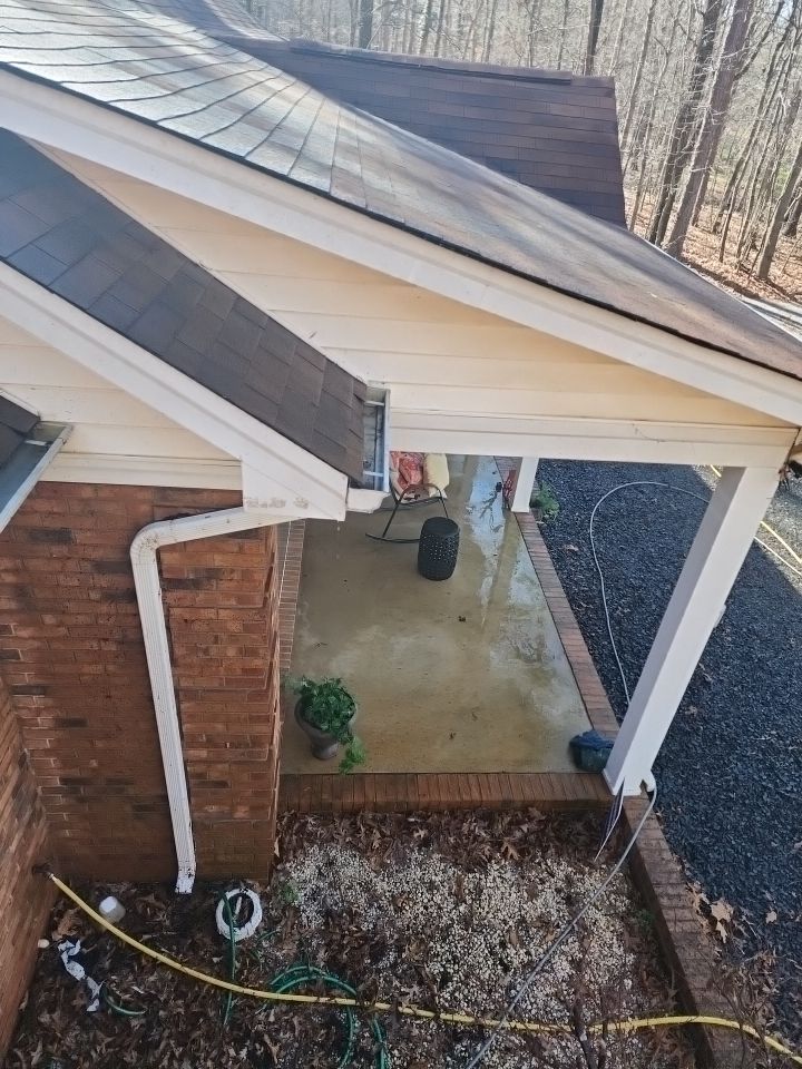 Gutter and Roof cleaning using cleaner by G&H Home Tech Pros LLC