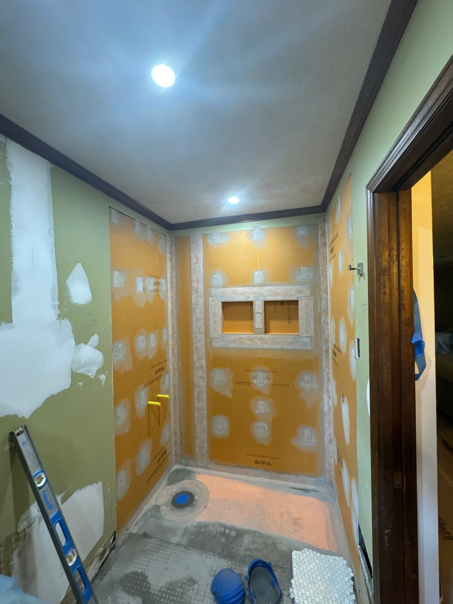 Modern Riverdale Bathroom Renovation Featuring Walk-In Marble Tile Shower by Swift Home Renovations