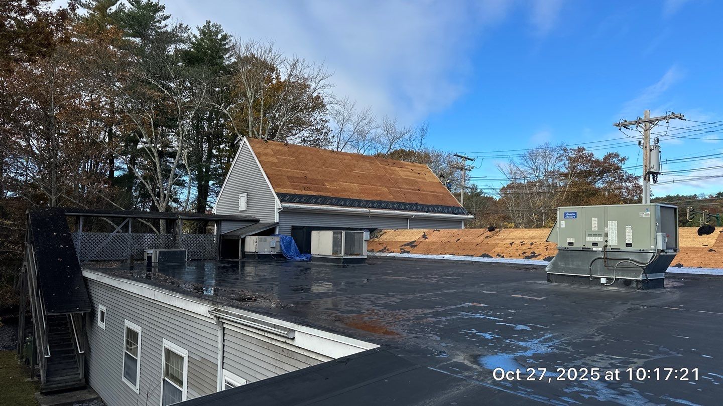 Acton EPDM Roof Edge Reconstruction with Tapered Insulation System by Mighty Dog Roofing of Greater Middlesex County