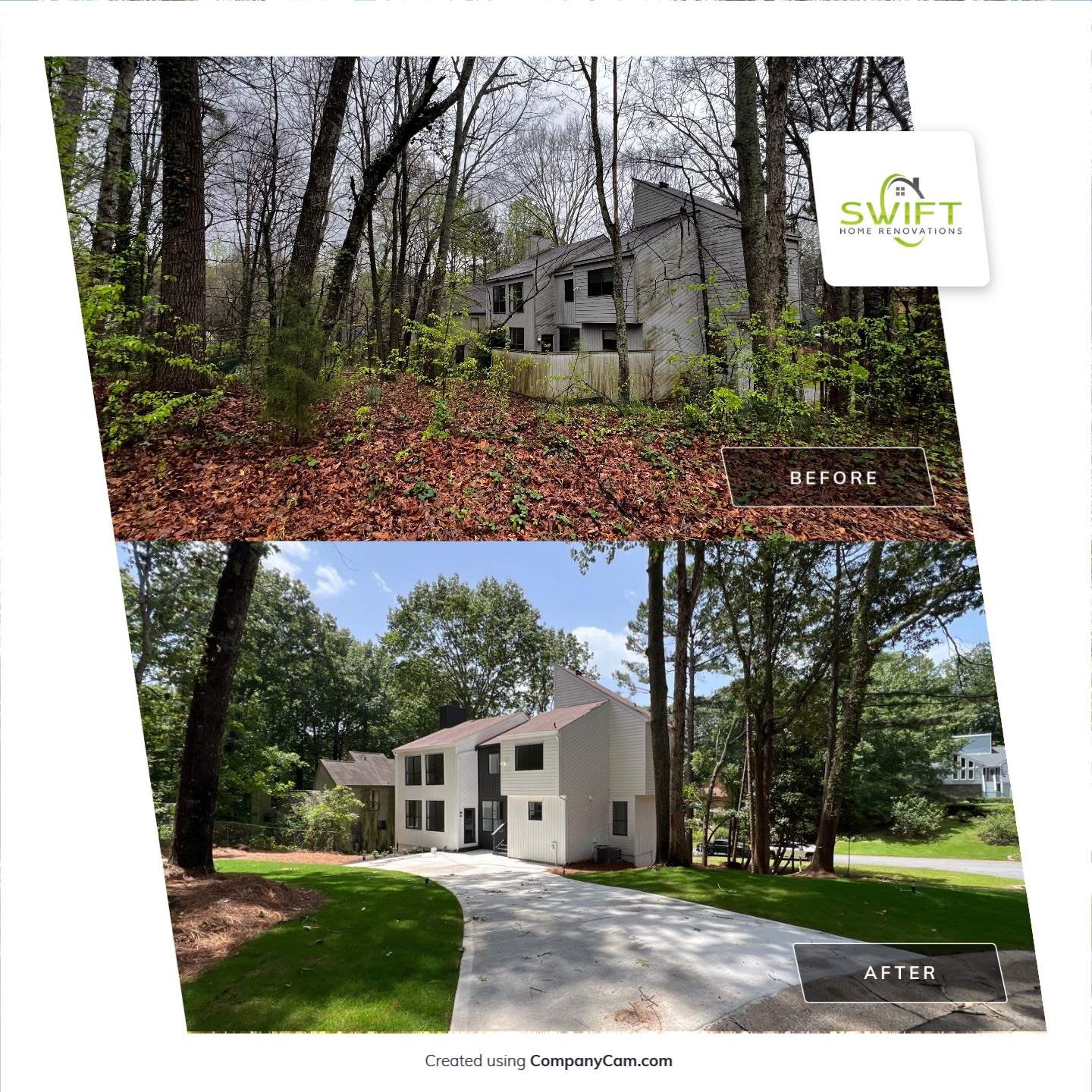 Modern Marietta Home Transformation with Custom Kitchen and Vertical Siding by Swift Home Renovations