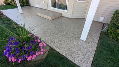 Patio Transformation using Sandstone