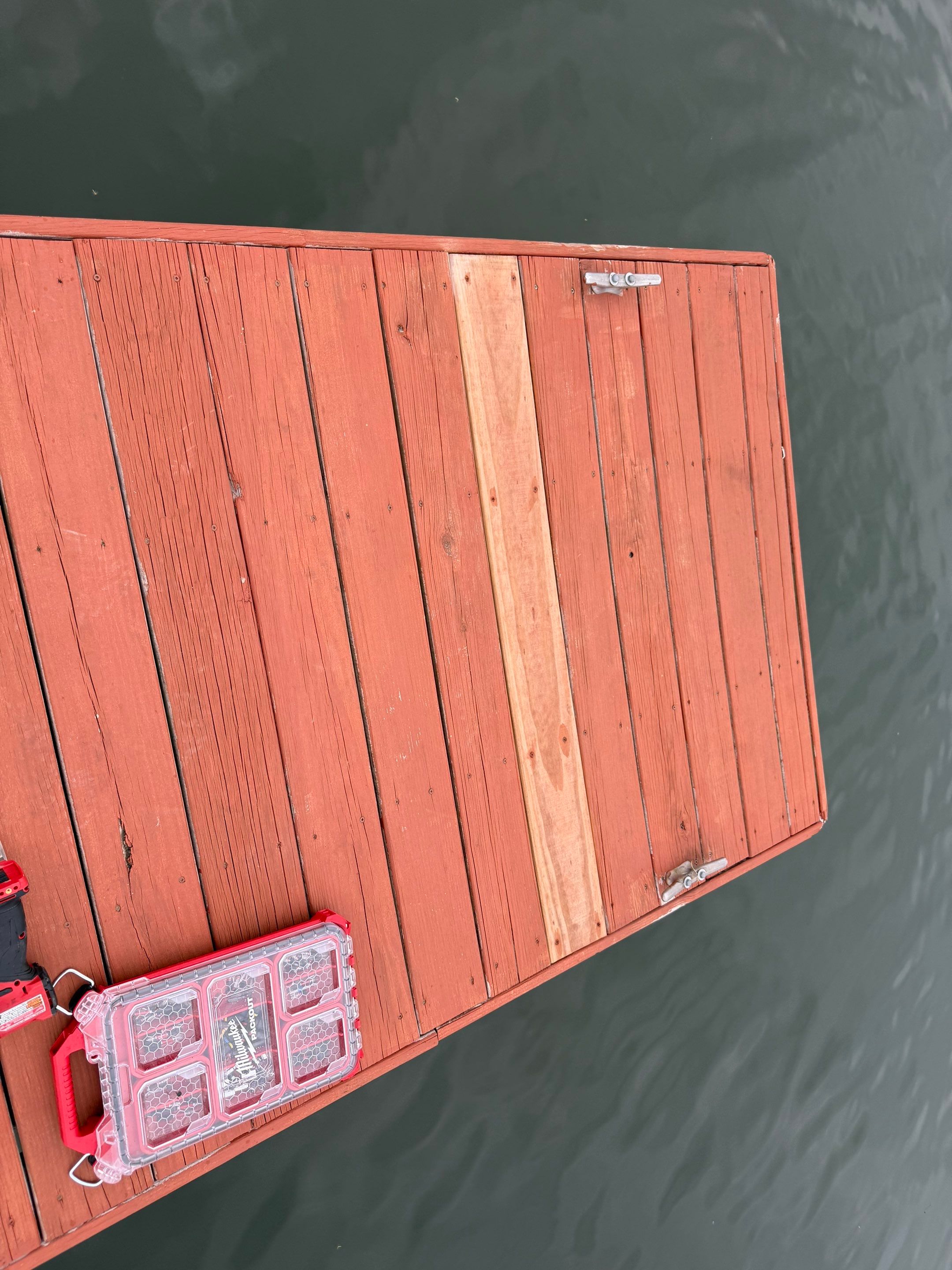 Floating Boat Dock Board Replacement and Staining in New Florence by Acute Roofing And Exteriors