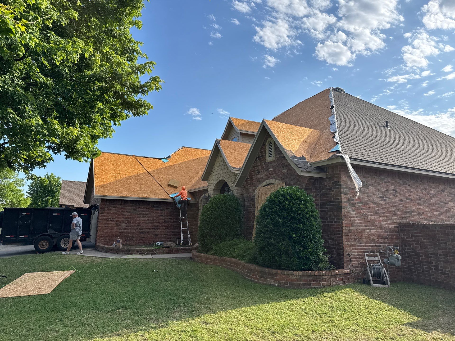 GAF Timberline UHDZ Full Storm Restoration - Exterior Paint & Interior Repair - Oklahoma City, OK by 5Coat Roofing & Construction