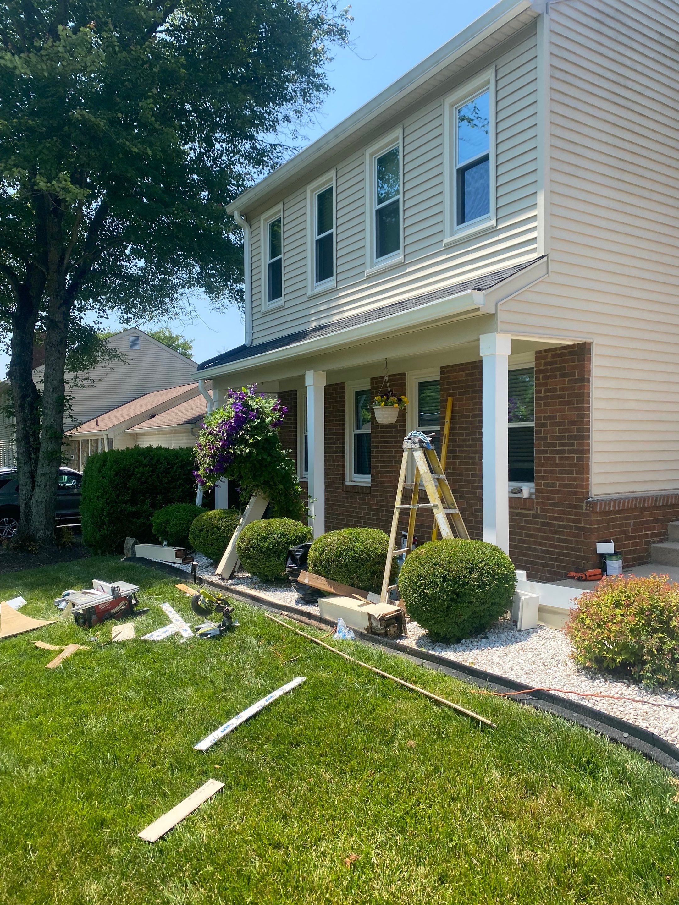 New Bilco doors to basement & new front porch posts by The Smet Companies, LLC
