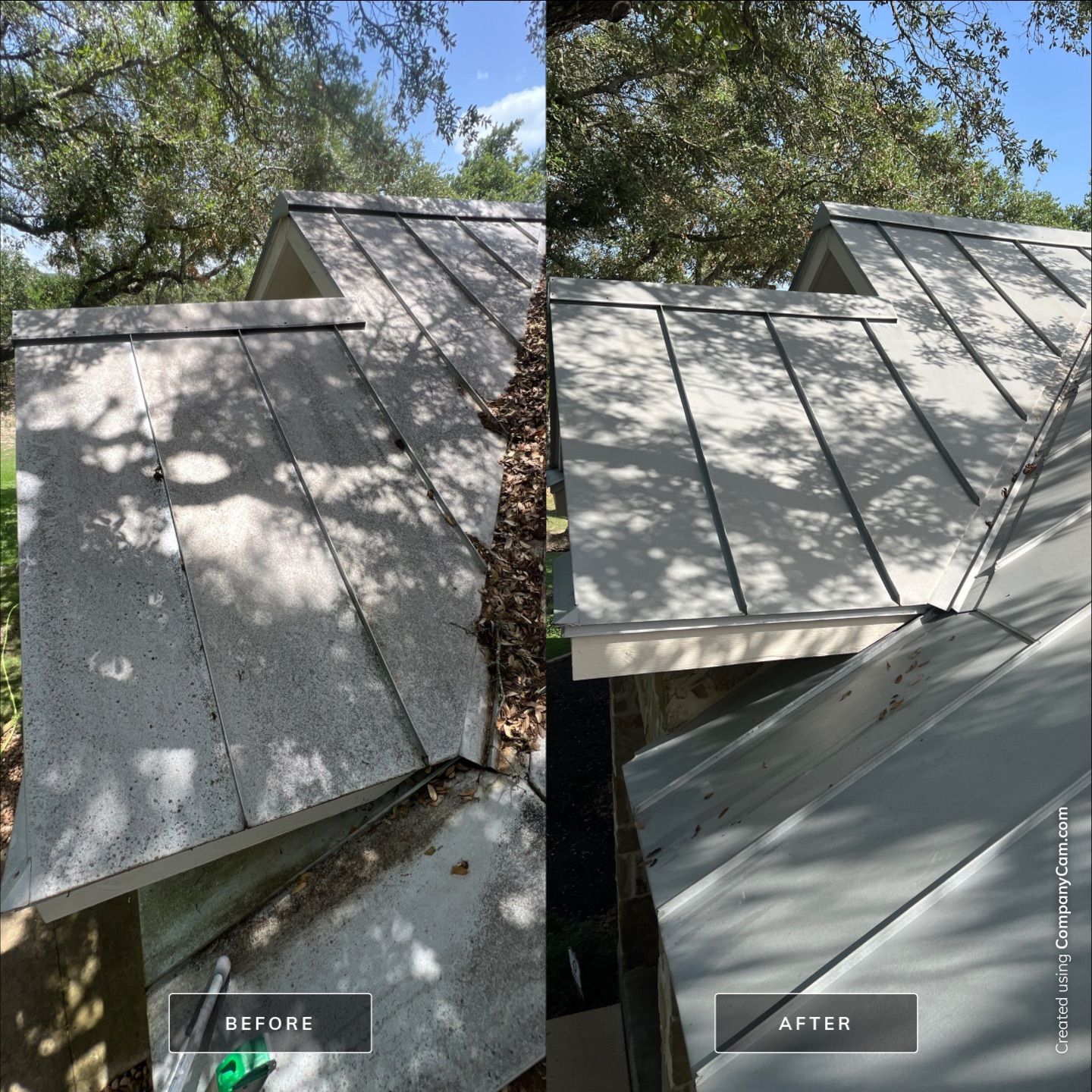 Metal Roof Wash Project in Boerne by Bright Choice