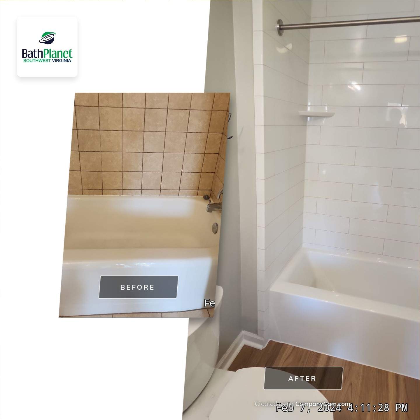 Wet Area and Floor by BathPlanet SW Virginia