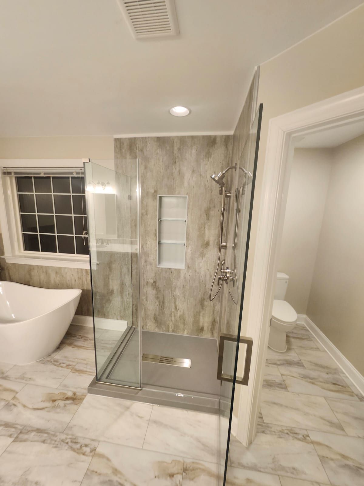 Complete master bathroom remodel/Full window replacement by Window Depot of Annapolis