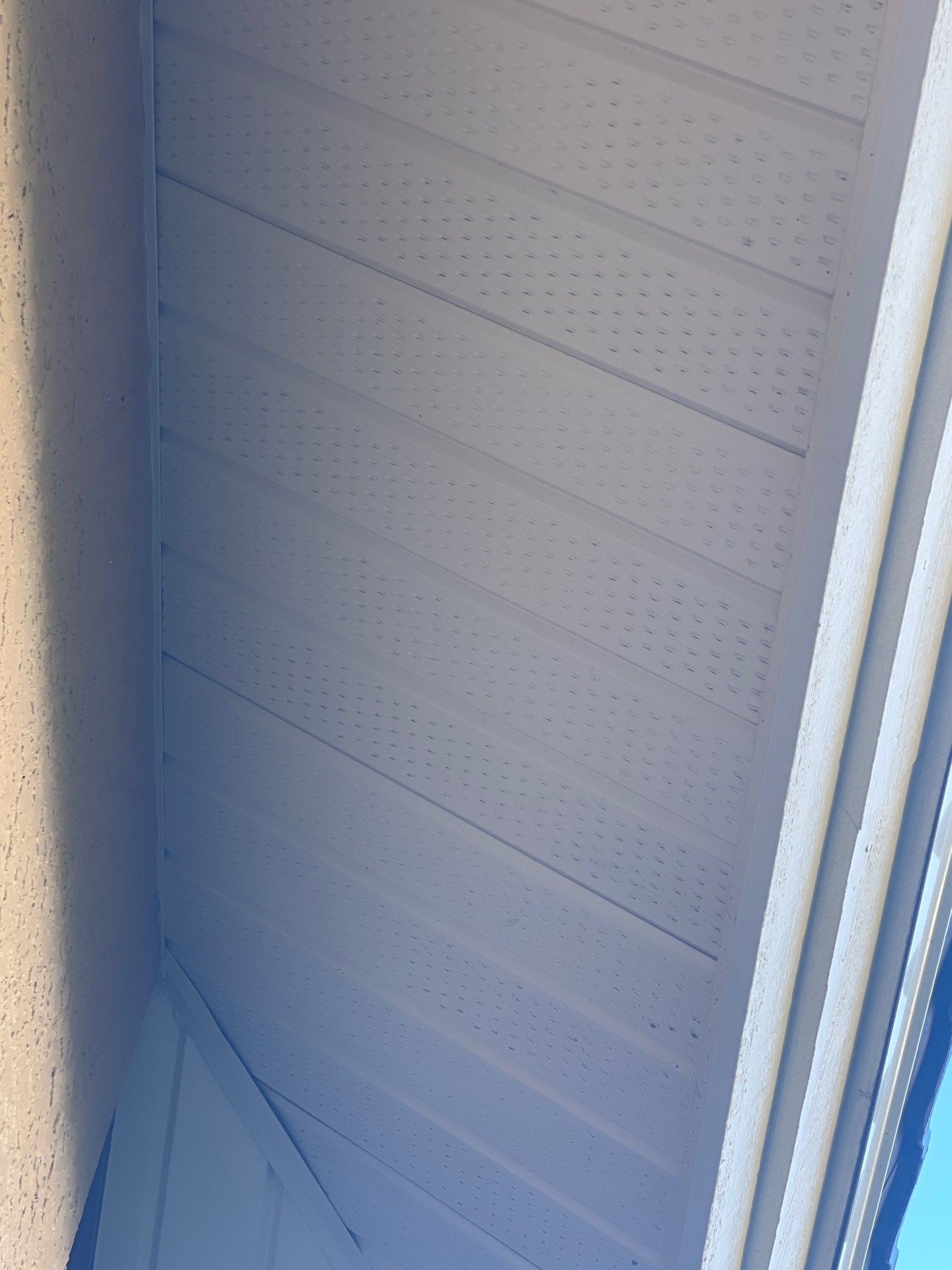 White Vinyl Soffit Installation in Fort Myers FL by Gutter Professors