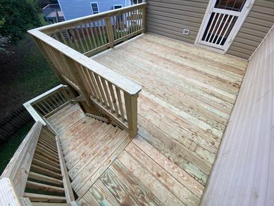 Pressure-Treated Deck Resurfacing and Stair Replacement in Wake Forest