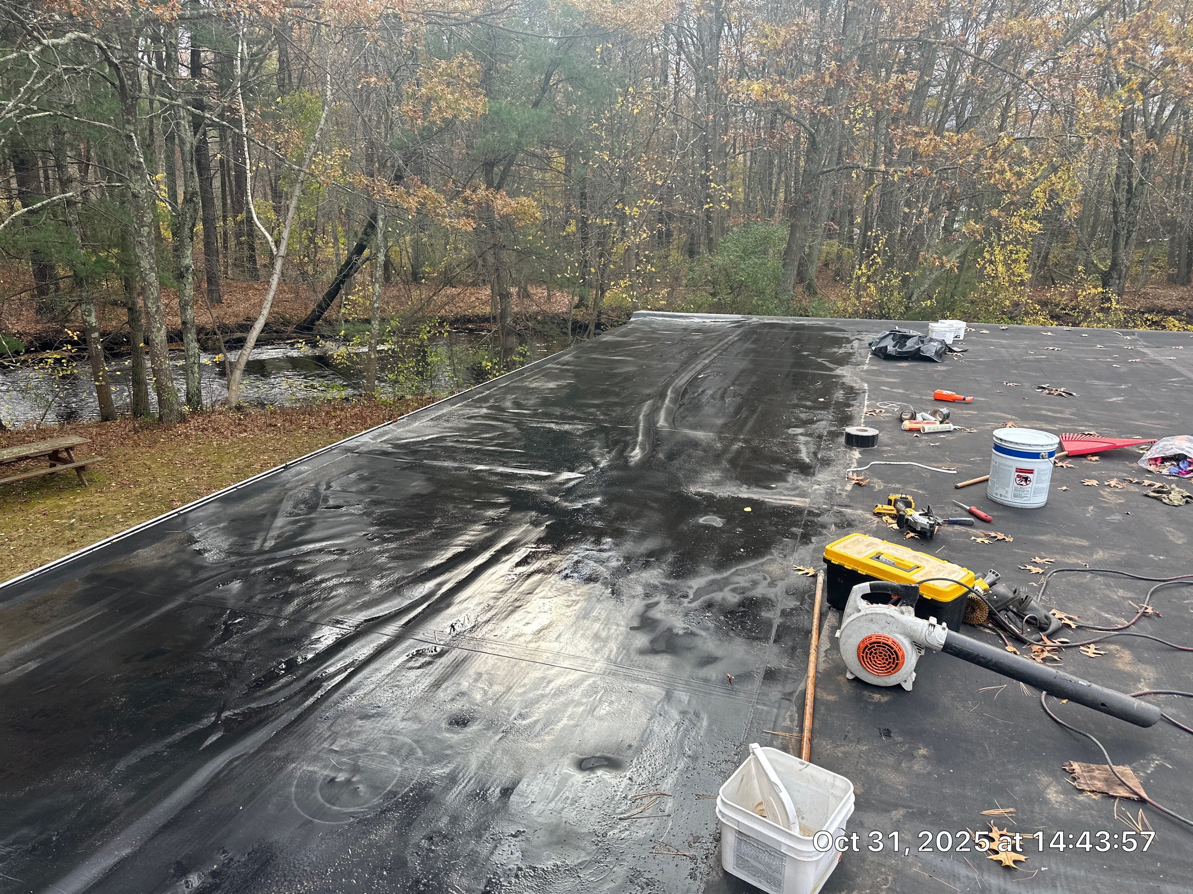 Acton EPDM Roof Edge Reconstruction with Tapered Insulation System by Mighty Dog Roofing of Greater Middlesex County