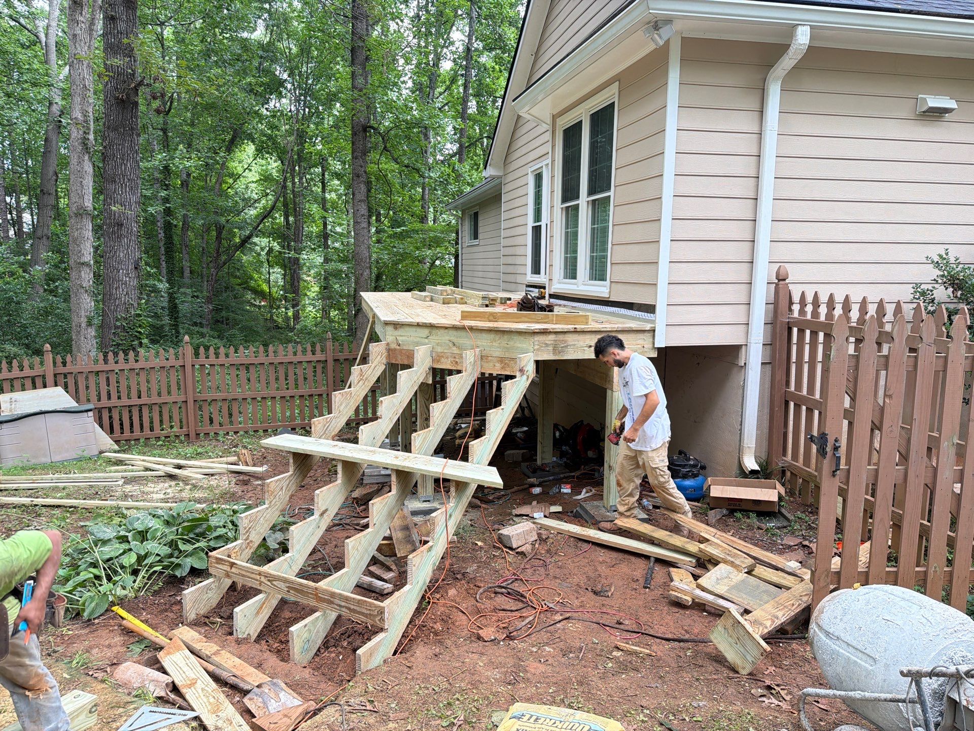 Marietta Deck Replacement with Pressure-Treated Wood and New Stairs by Swift Home Renovations