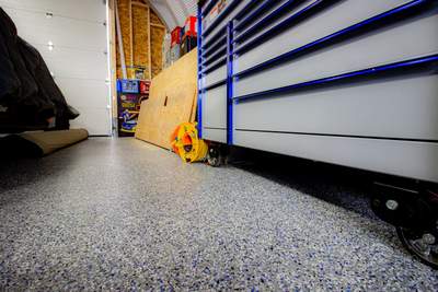 Garage Floor using Galaxy Blue