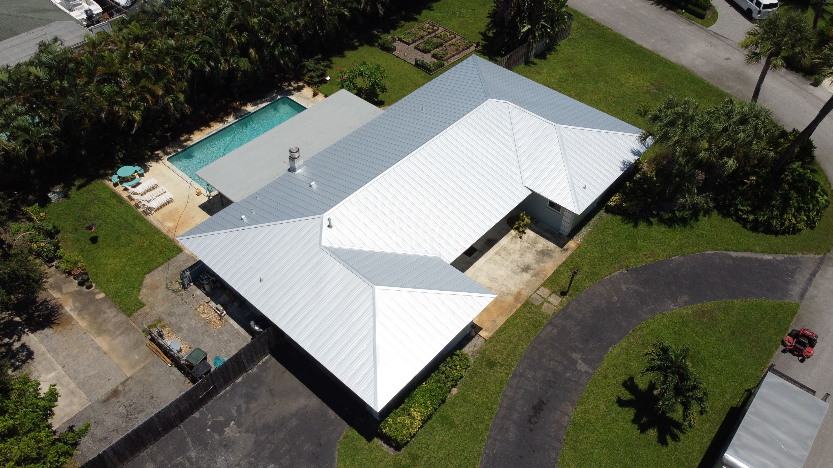 Residential Roofing Installation using 1" Nail strip metal roof by BLUES BROTHERS ROOFING