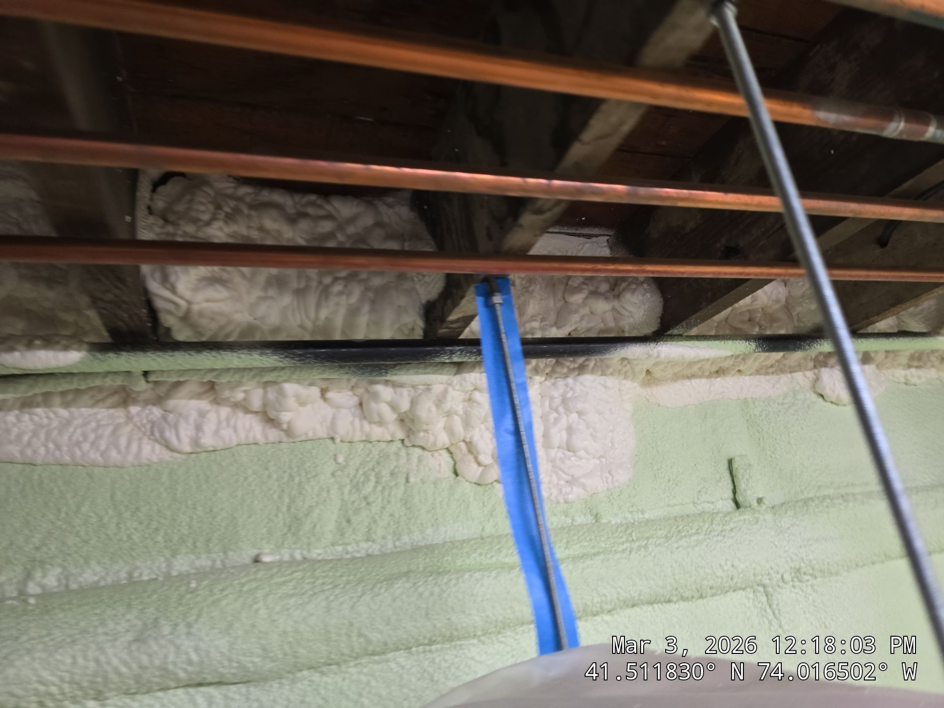 Attic Insulation using open cell spray foam by NYS Foam & Energy