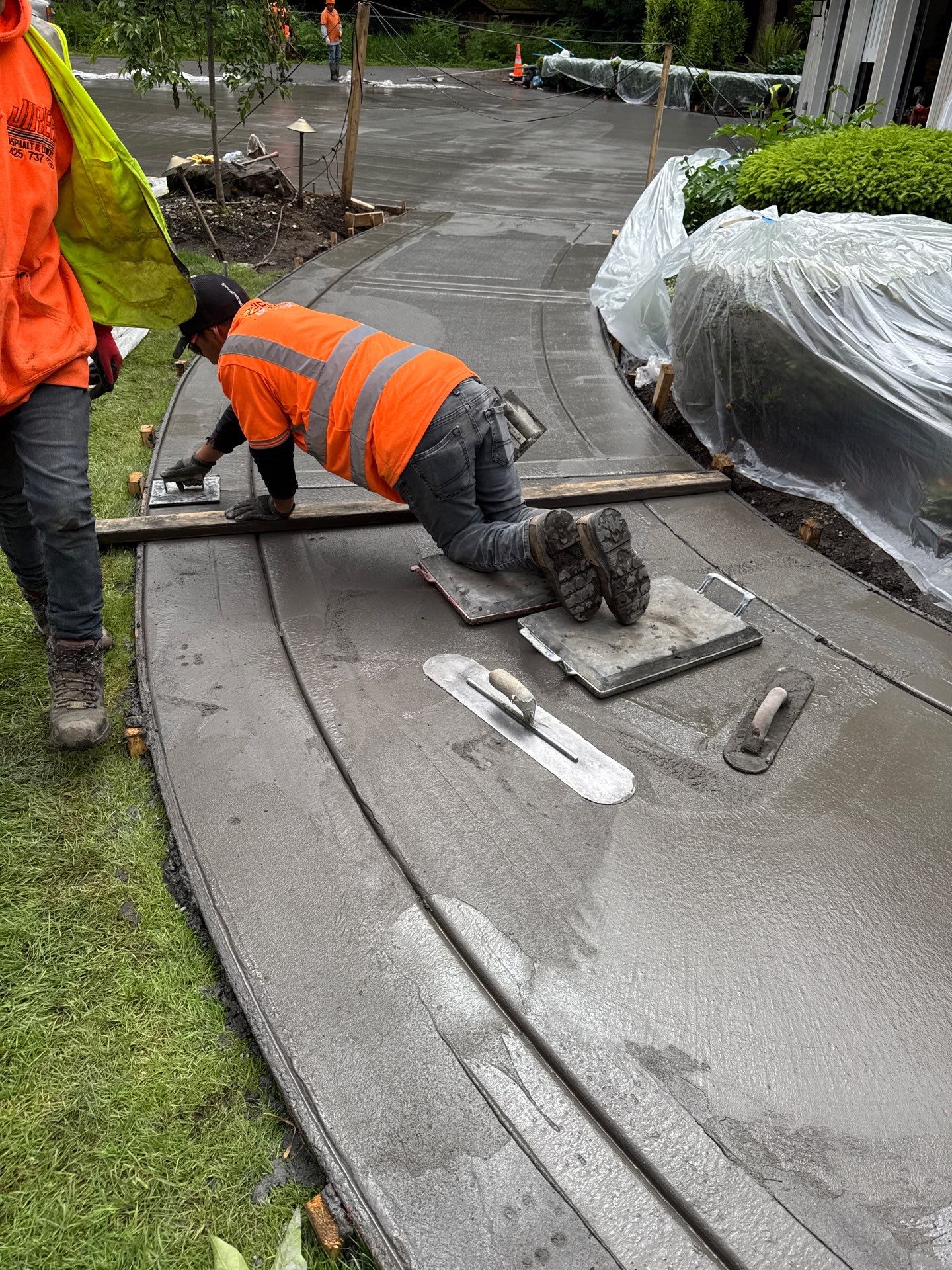Stamped Concrete Driveway Renovation | Woodinville  by Jireh Asphalt & Concrete Inc 