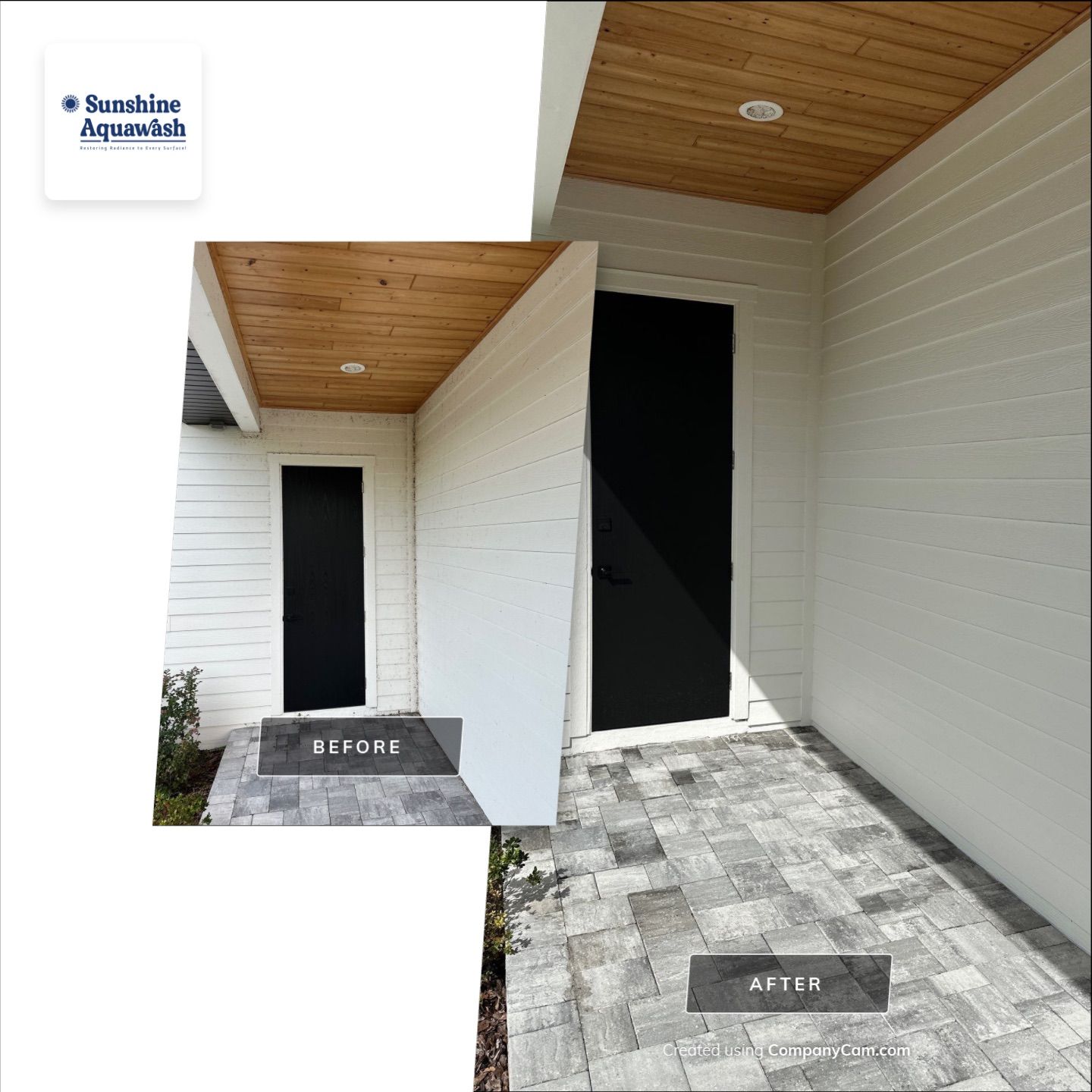 Complete Two-Story House Wash and Driveway Cleaning in Winding River Community, Bradenton, FL by Sunshine AquaWash