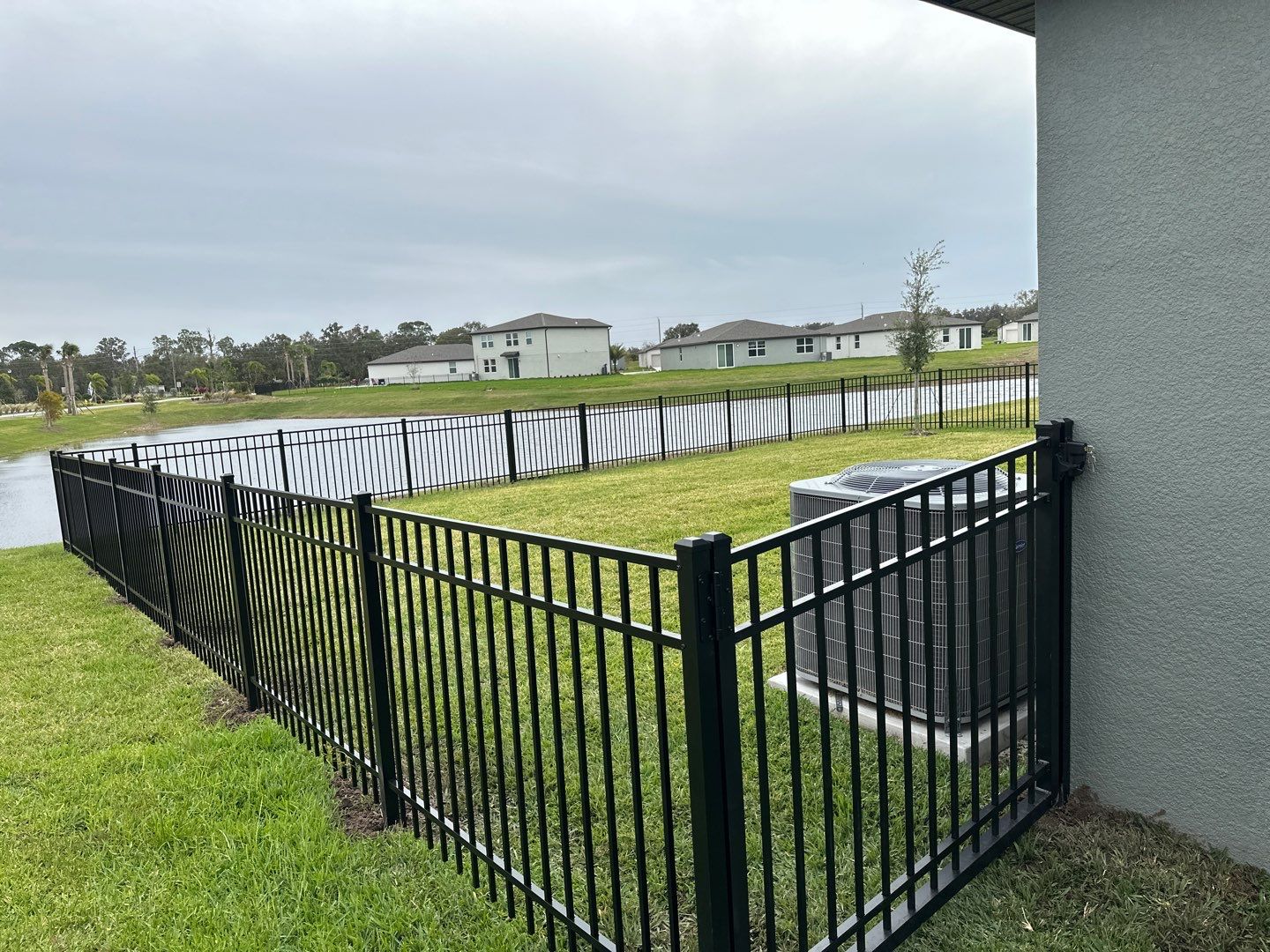 Aluminum Fence Installation using Black 3 Rail Aluminum Fence by Asap fence and gates, LLC